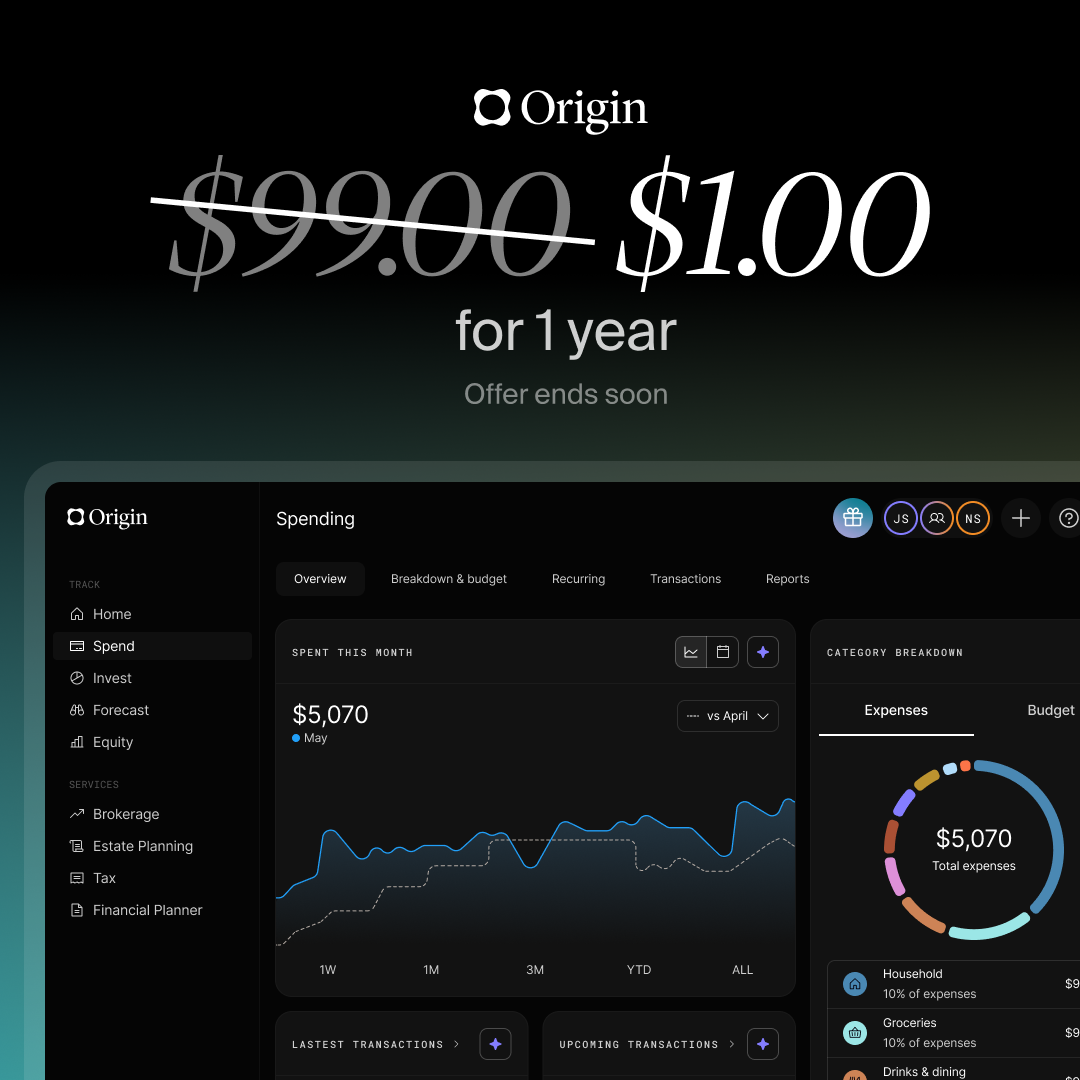 Origin Financial Facebook ad