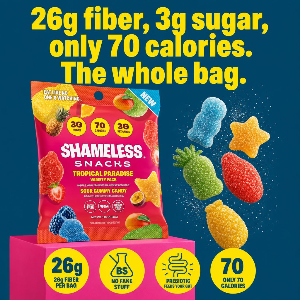 Shameless Snacks Facebook ad