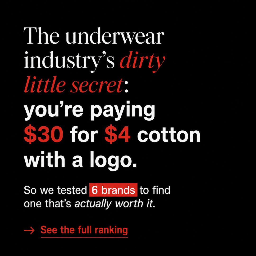 Tested by men Facebook ad