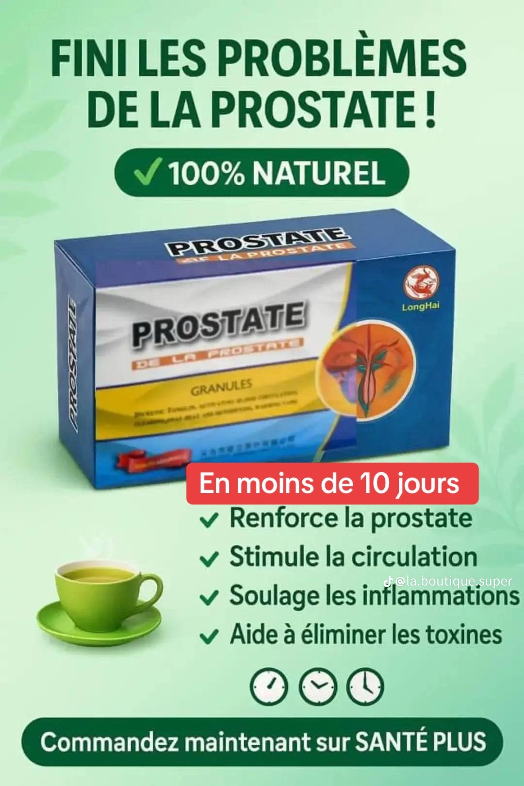 Shopping in Chad Facebook ad: Soulagez Votre Prostate Naturellement