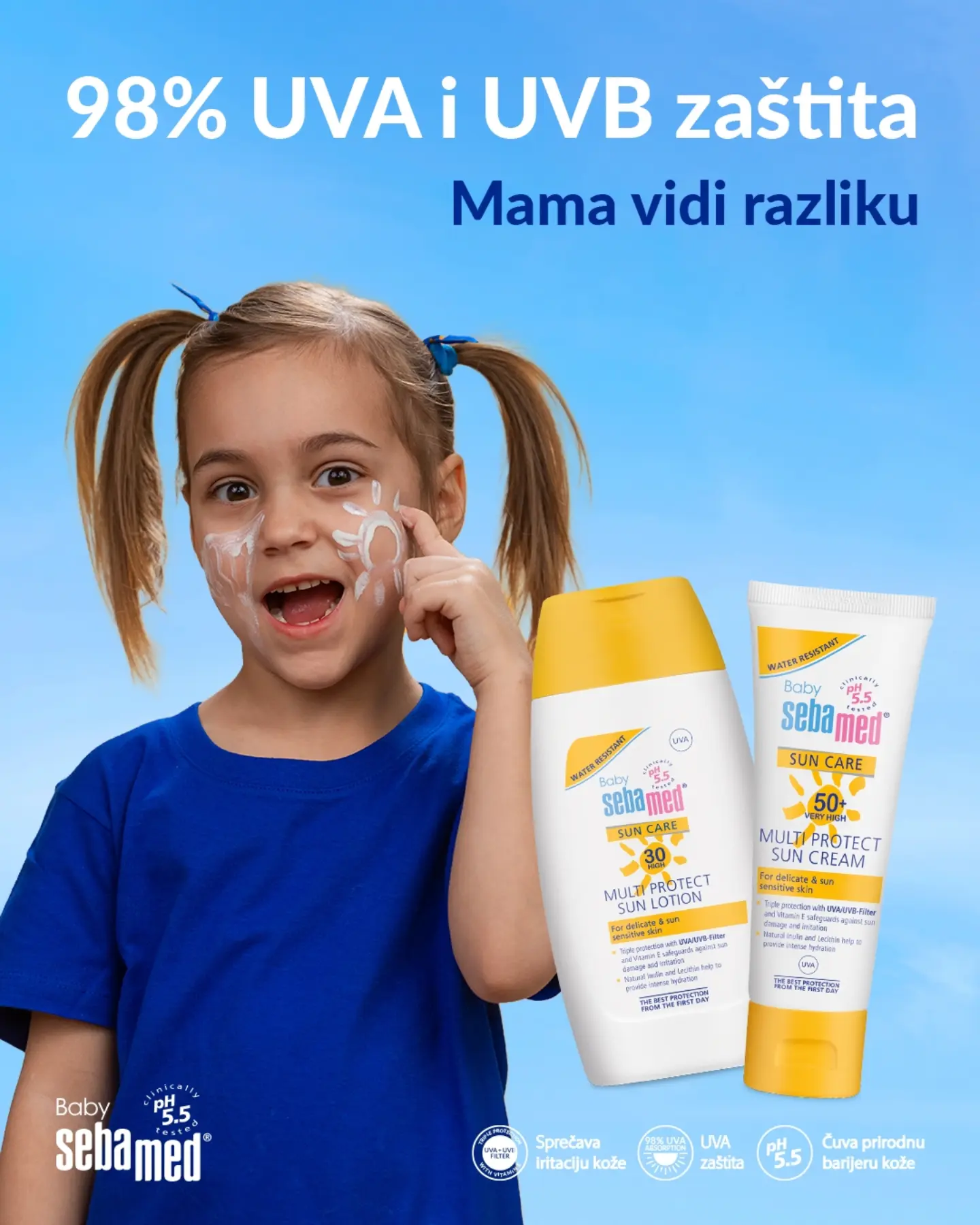 Hej Mama Facebook ad: Za sunčanje - Deca | Sebamed