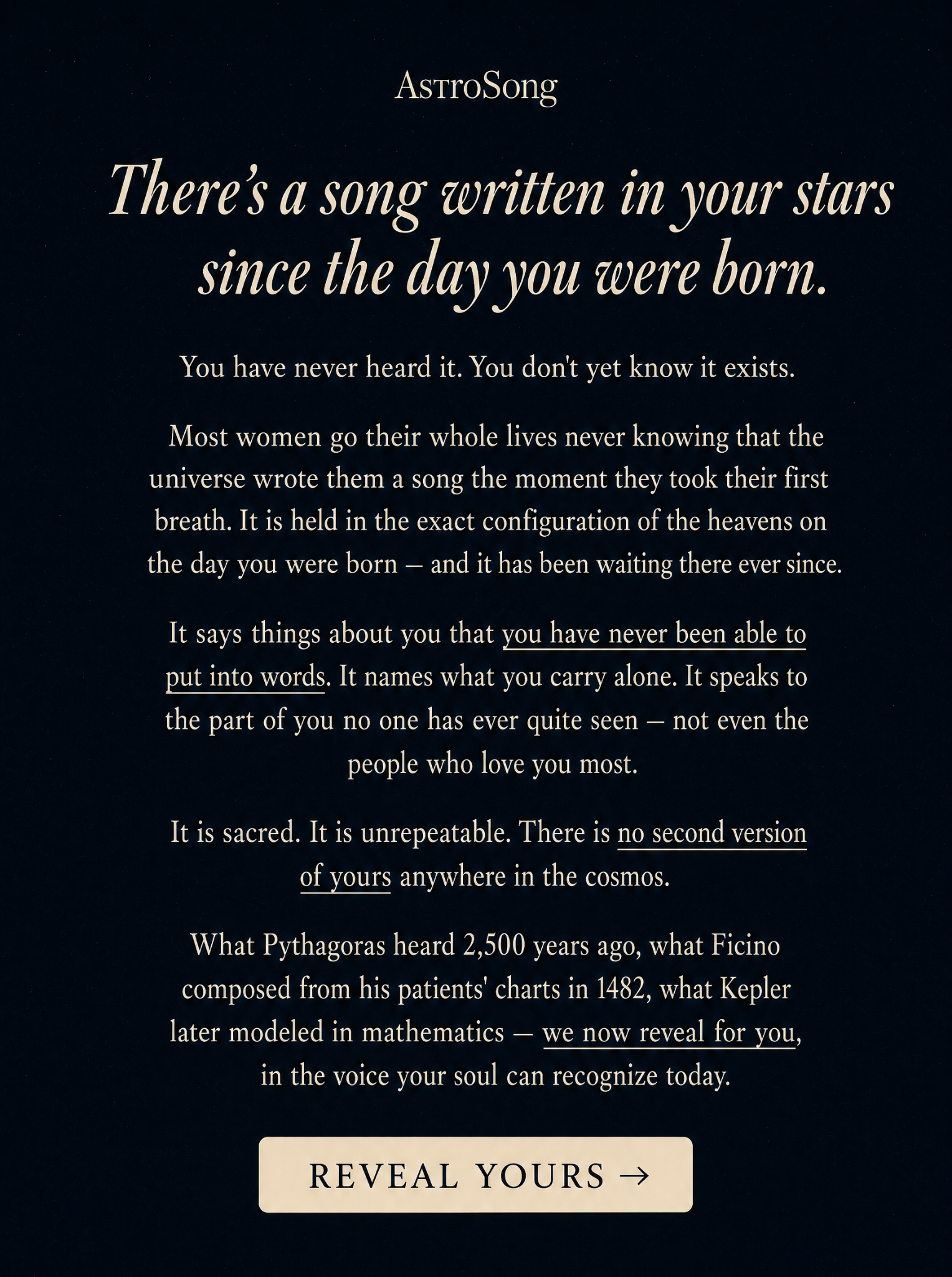 AstroSong Facebook ad