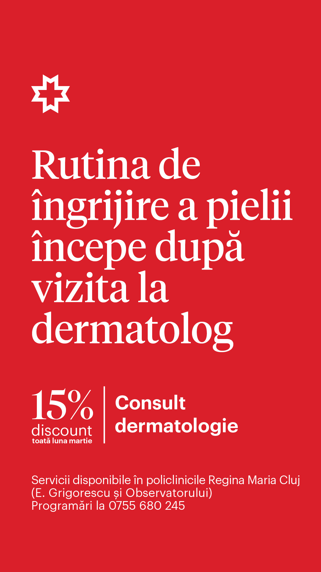 Regina Maria - Rețeaua de Sănătate Facebook ad from Mar 16, 2026