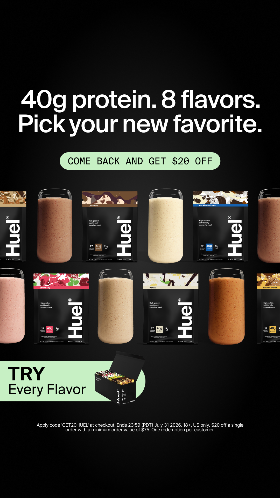 Huel Facebook ad