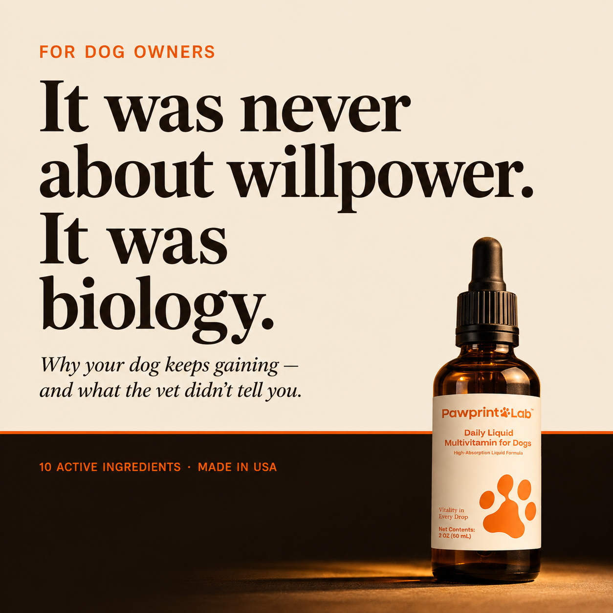 Dog Health & Longevity Facebook ad