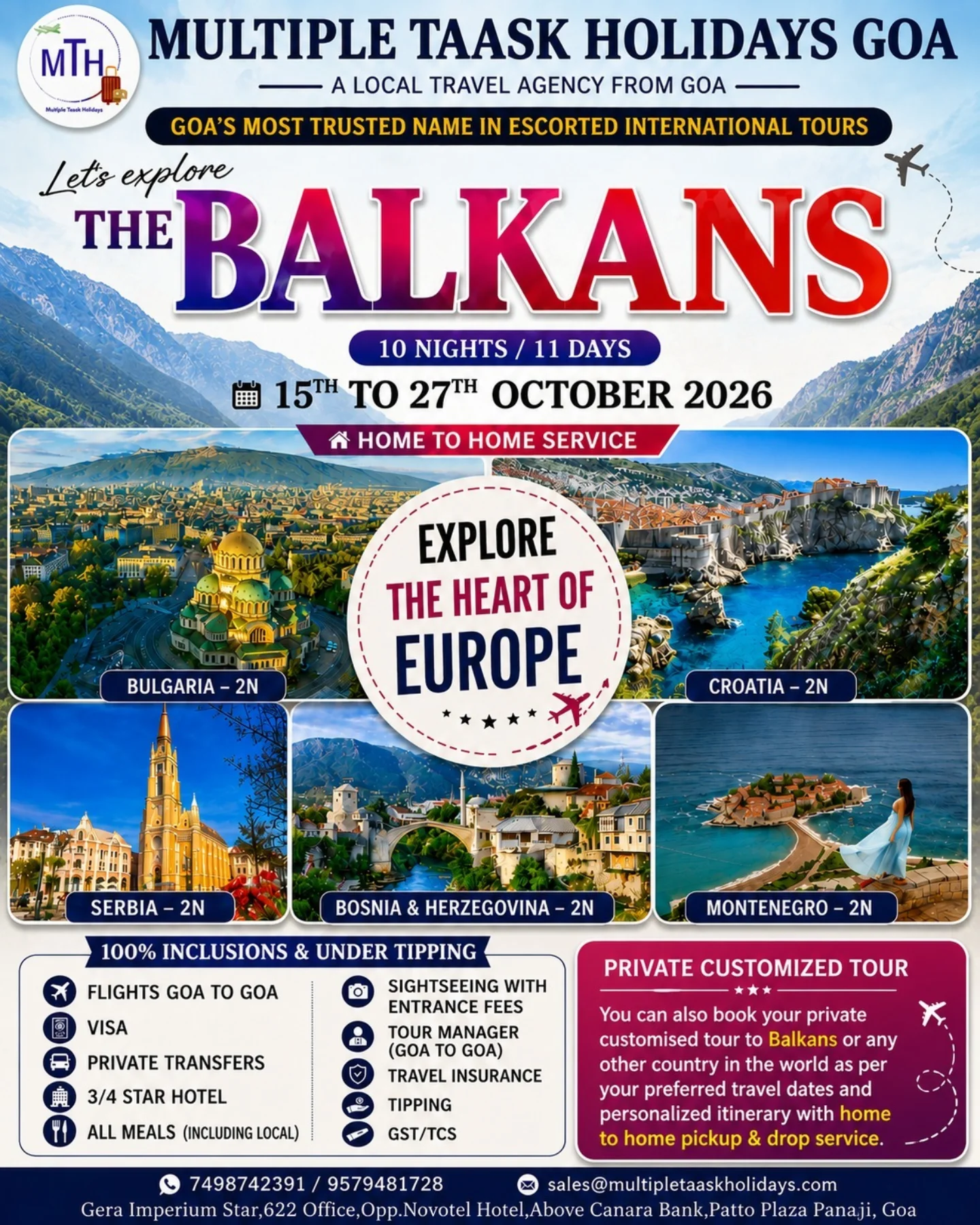 Multiple Taask Holidays Facebook ad: *Explore the Heart of Europe with Multiple Taask…