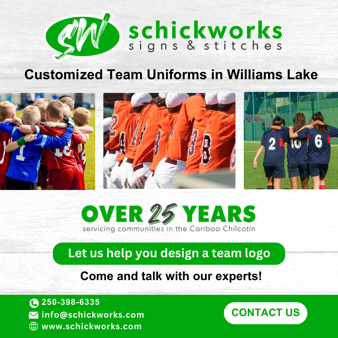Schickworks Signs & Stitches Facebook ad: Customized Team Uniforms