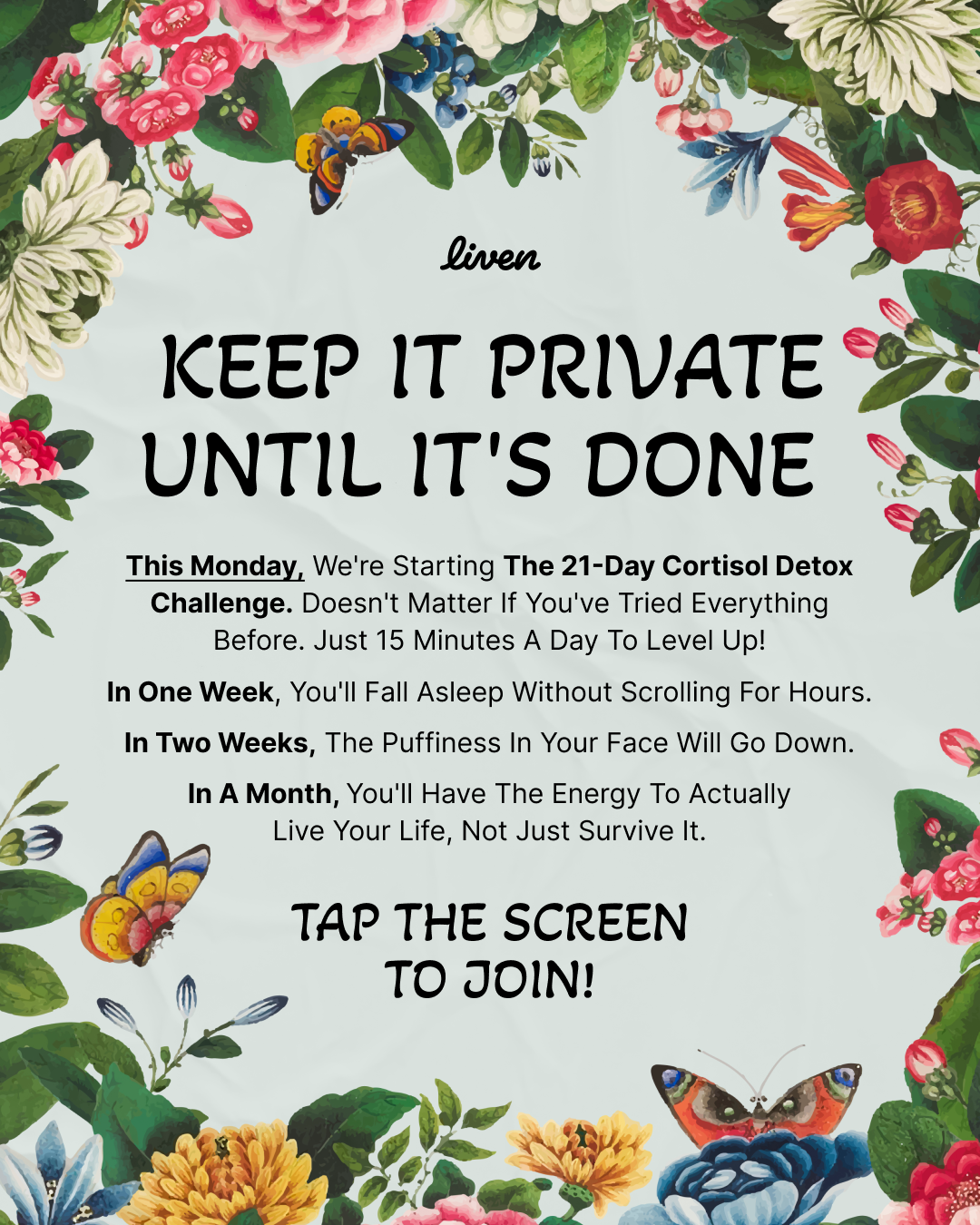 Liven: Self-Discovery Community Facebook ad