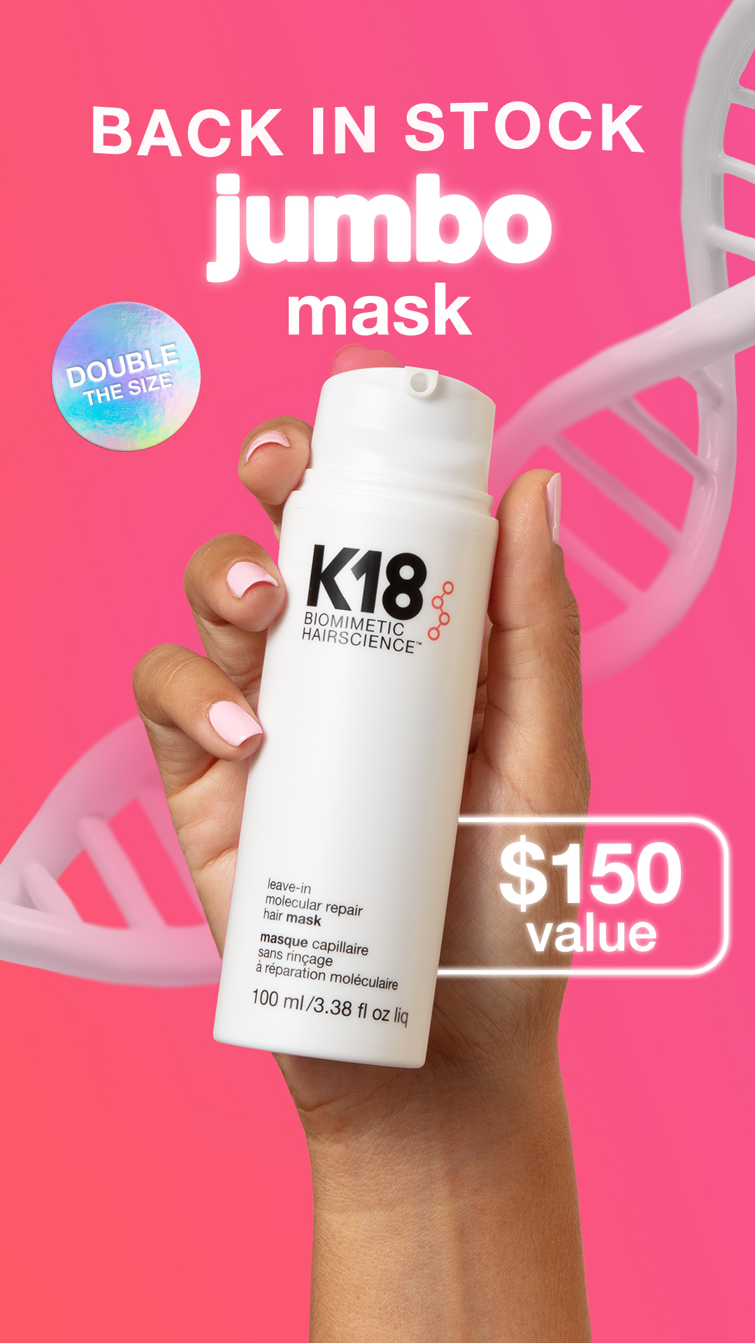 K18 Hair Facebook ad