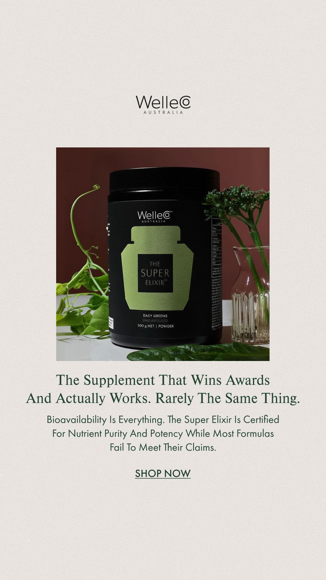 WelleCo Facebook ad