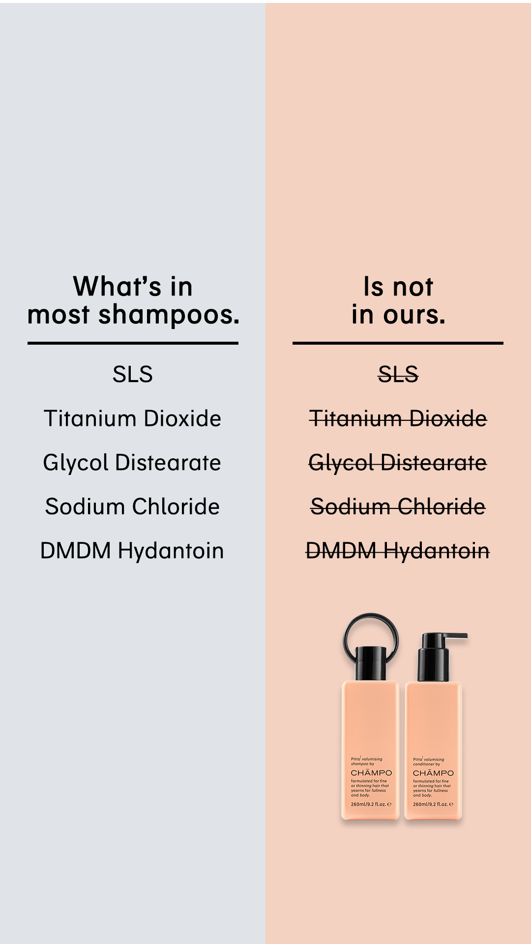 Chāmpo Haircare Facebook ad