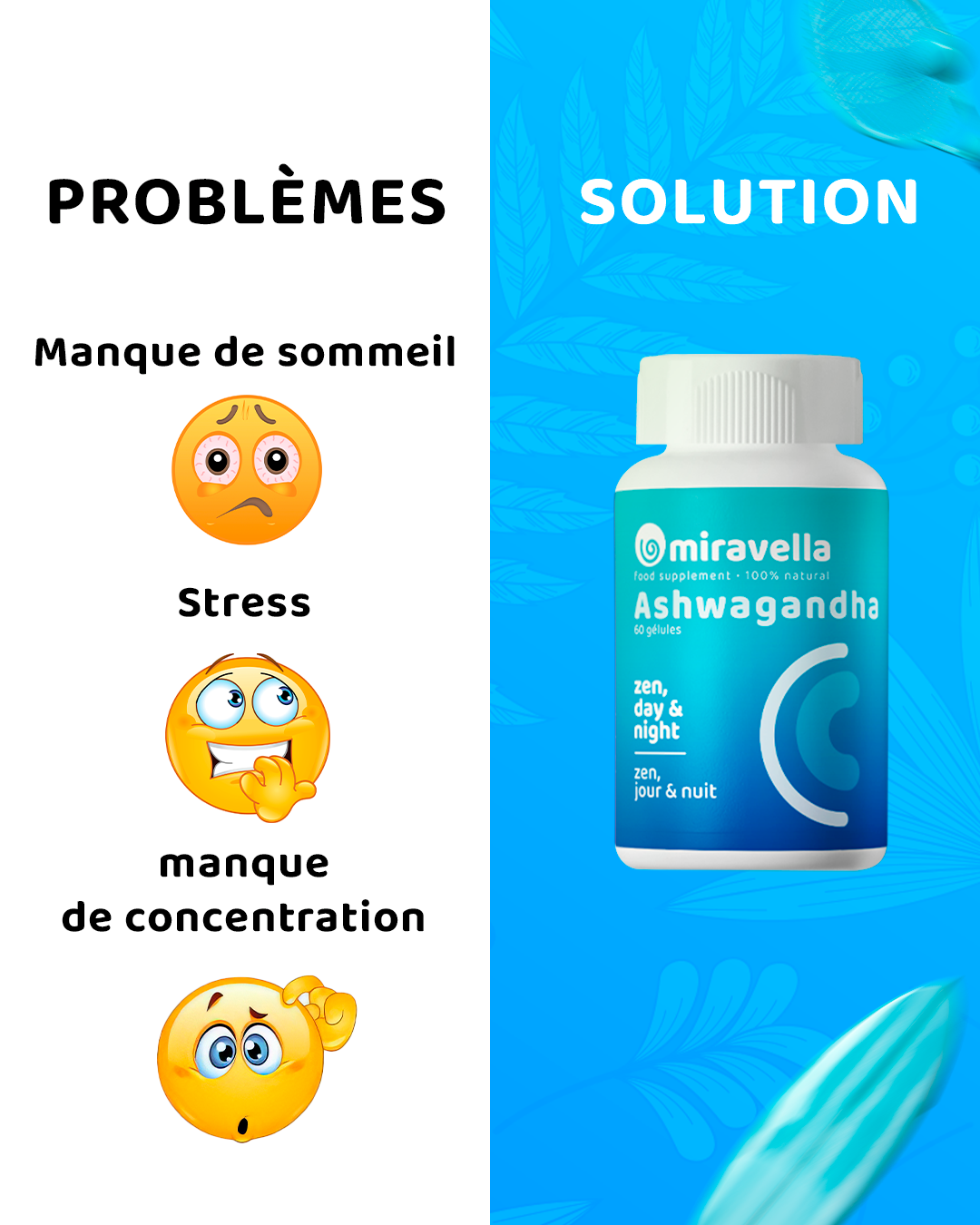 Miravella Facebook ad: Pour chaque problème une solution!