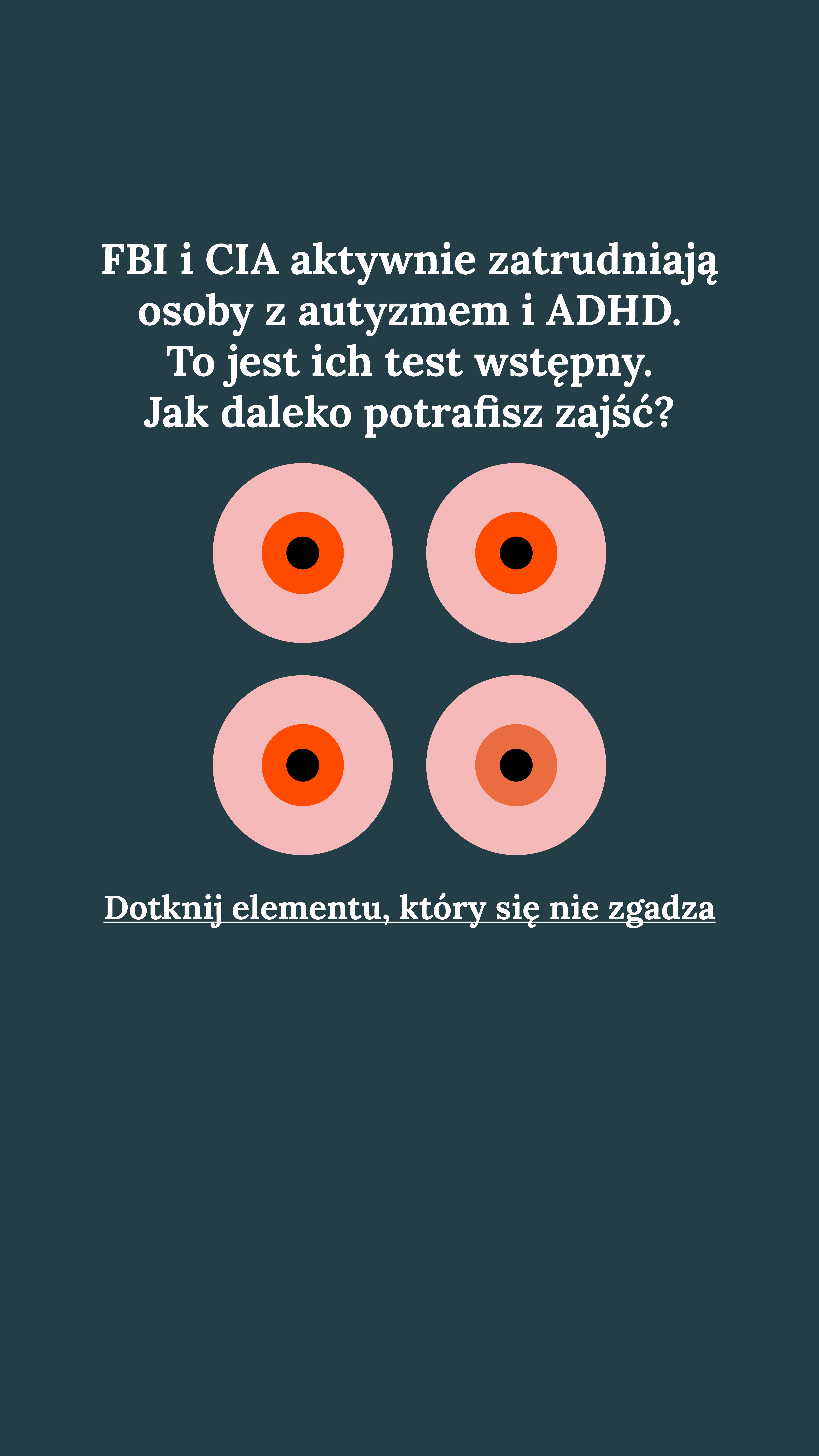 International IQ test Facebook ad