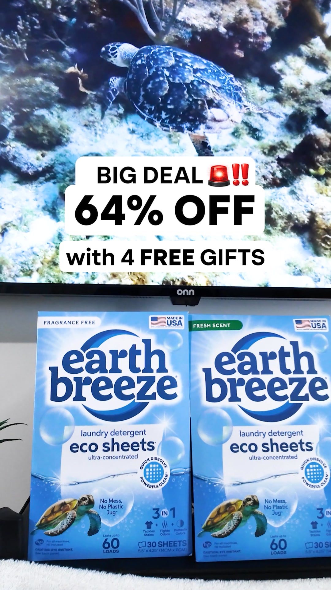Earth Breeze Facebook ad: EARTH BREEZE SALE
