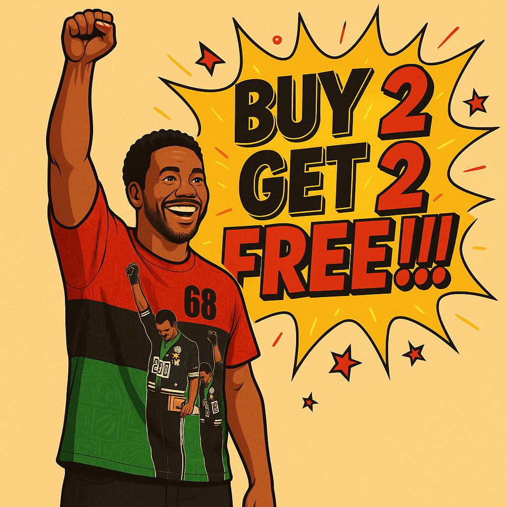 Melaninful Facebook ad: Buy 2 Get 2 Free: Black Excellence Tees