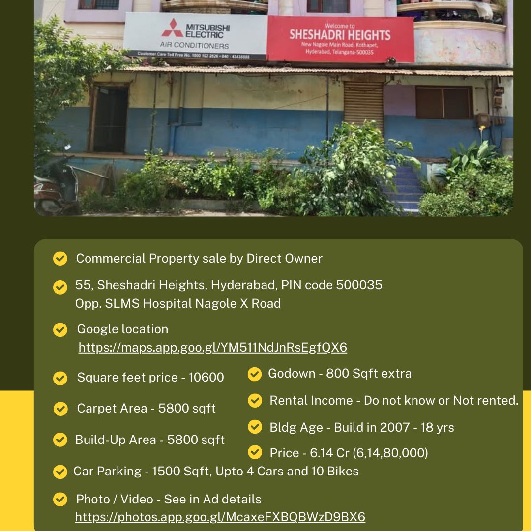 Hyd Nagole Property Sale Facebook ad: Commercial Property sale by Direct Owner
