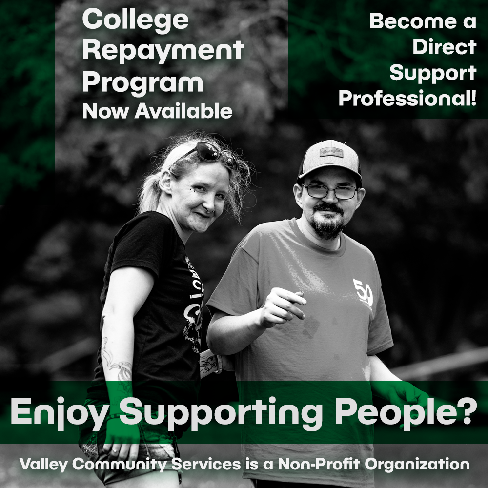 Valley Community Services Facebook ad: Direct Support Professional in Berlin