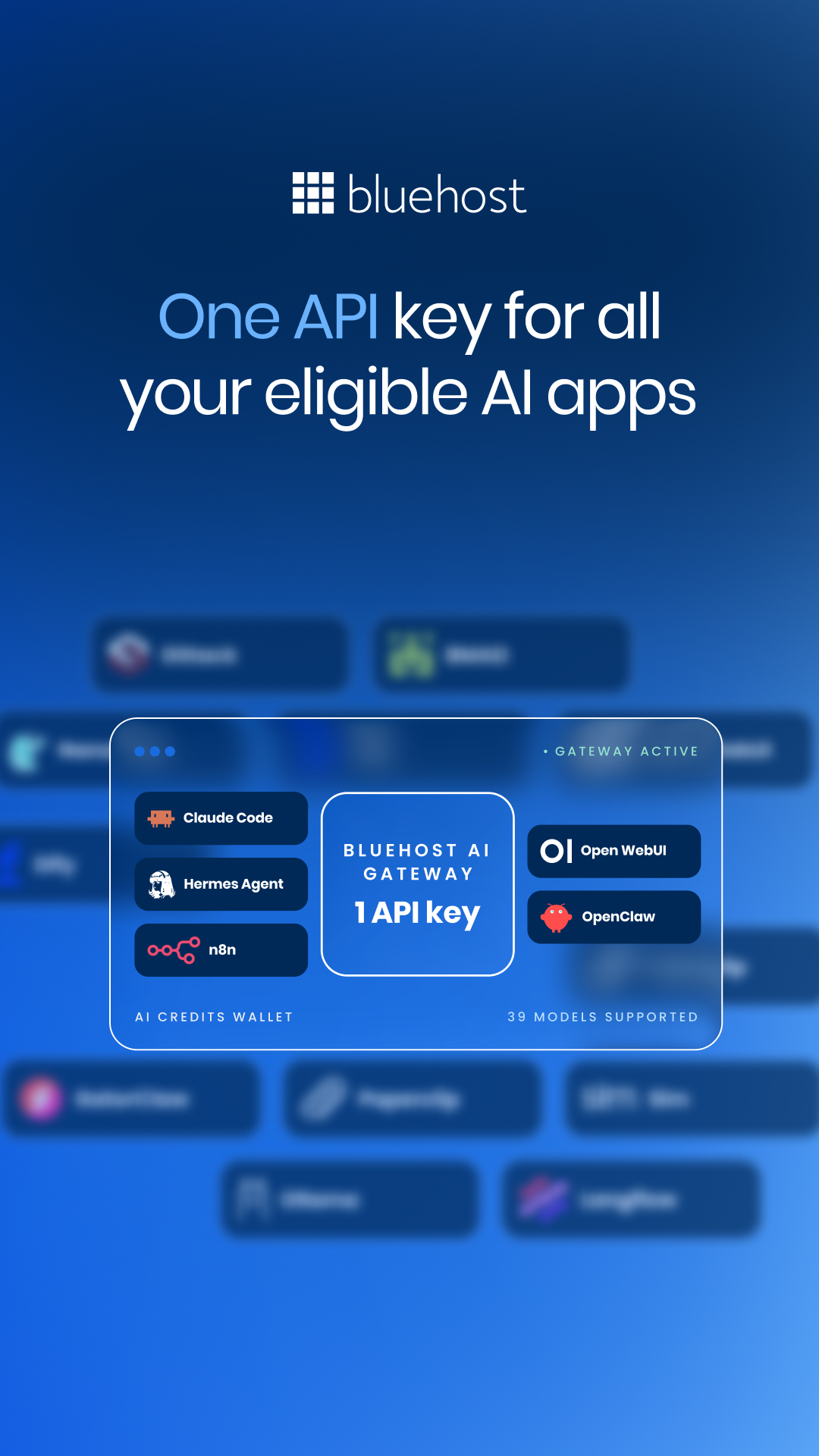 Bluehost Facebook ad: Prepaid, No Subscription