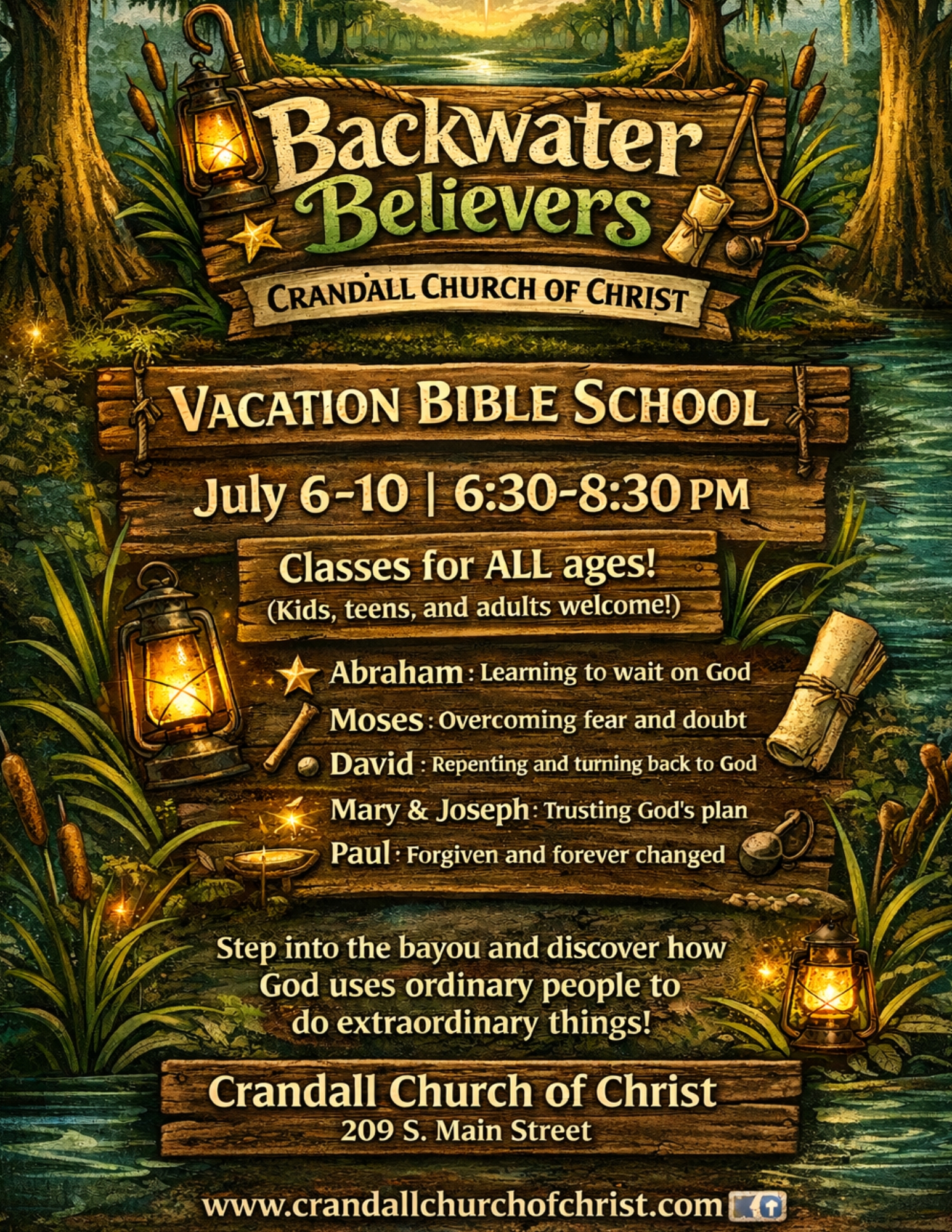 Crandall Church of Christ Facebook ad: Vacation Bible School