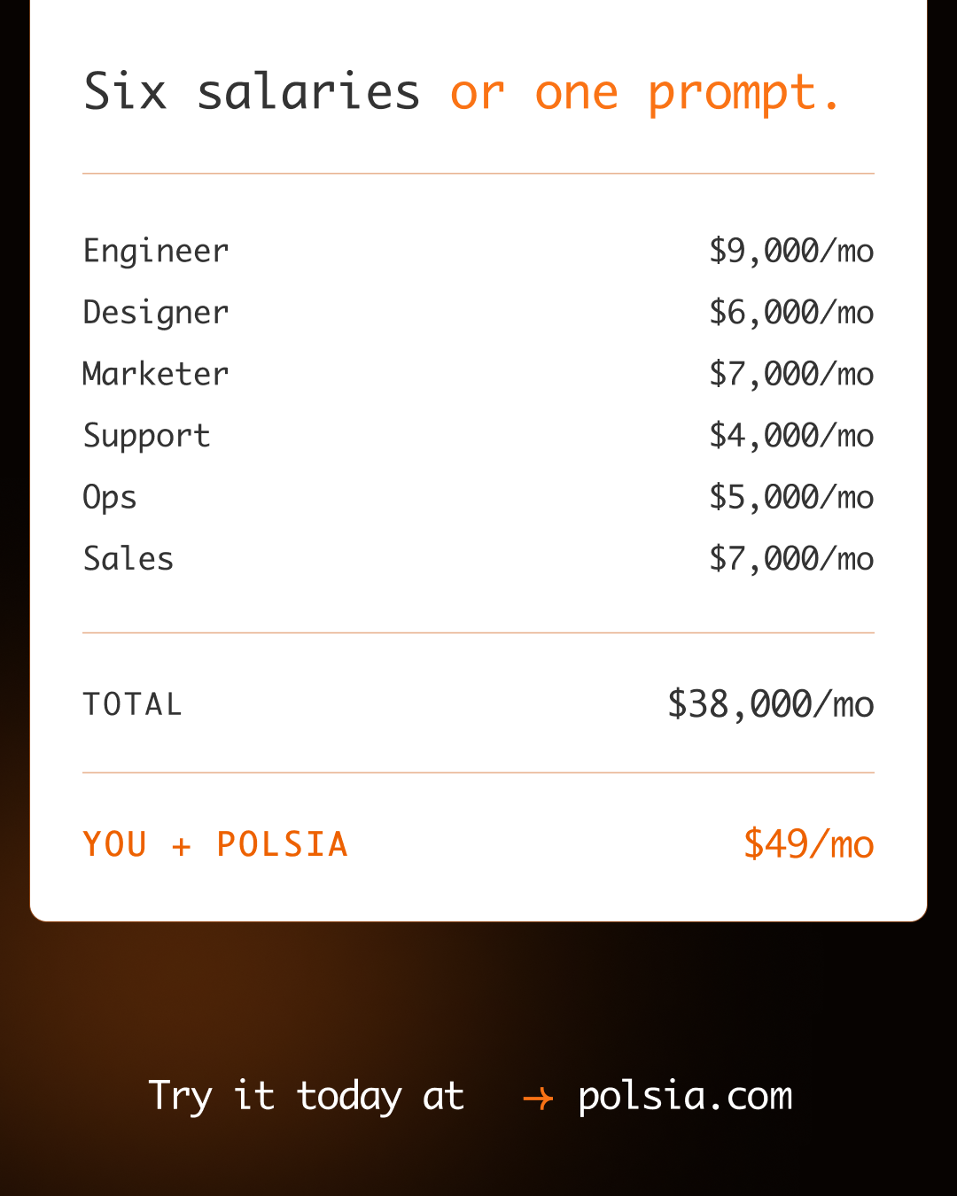 Polsia AI Facebook ad