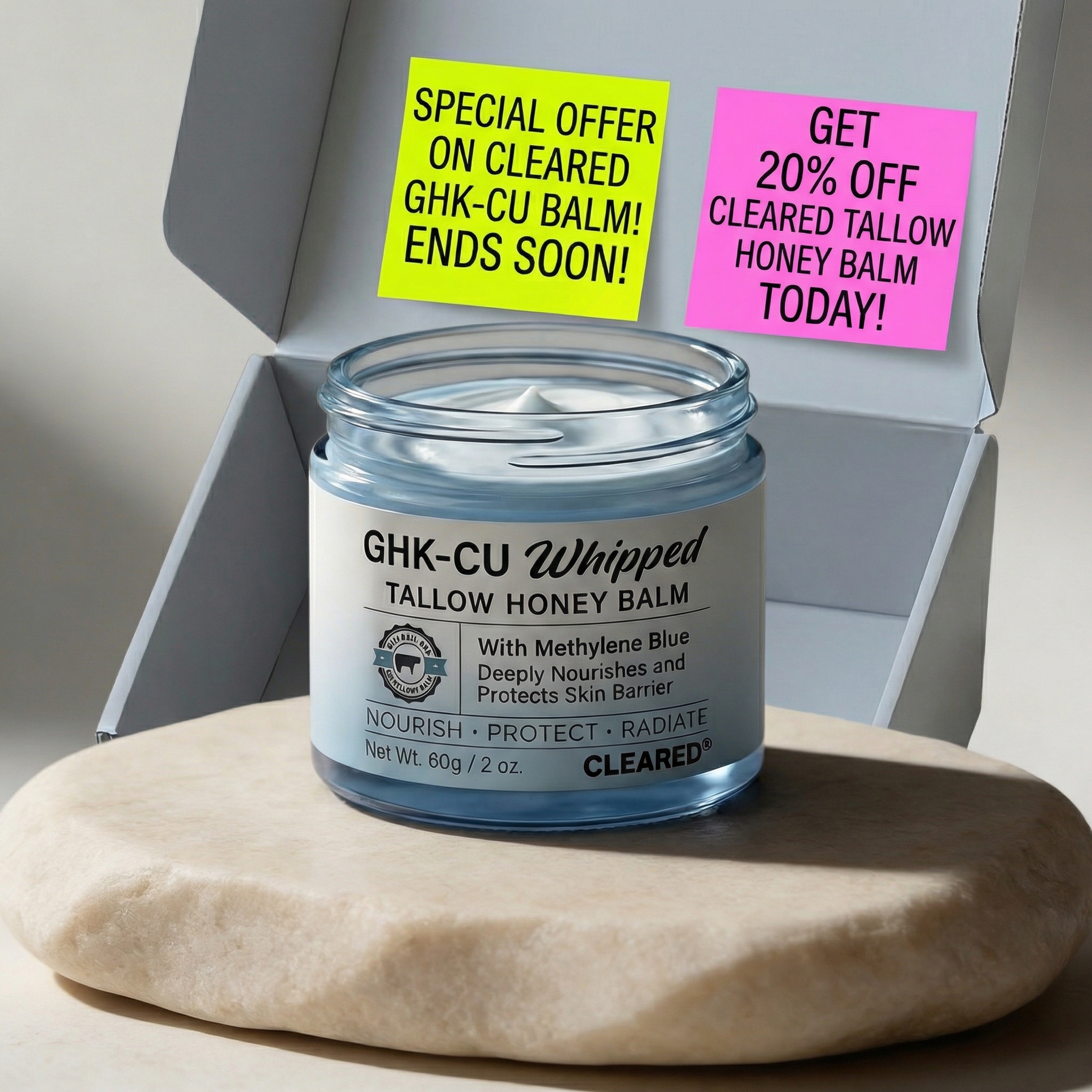 TryCleared Facebook ad: Upgrade Your Skin, 53% Off