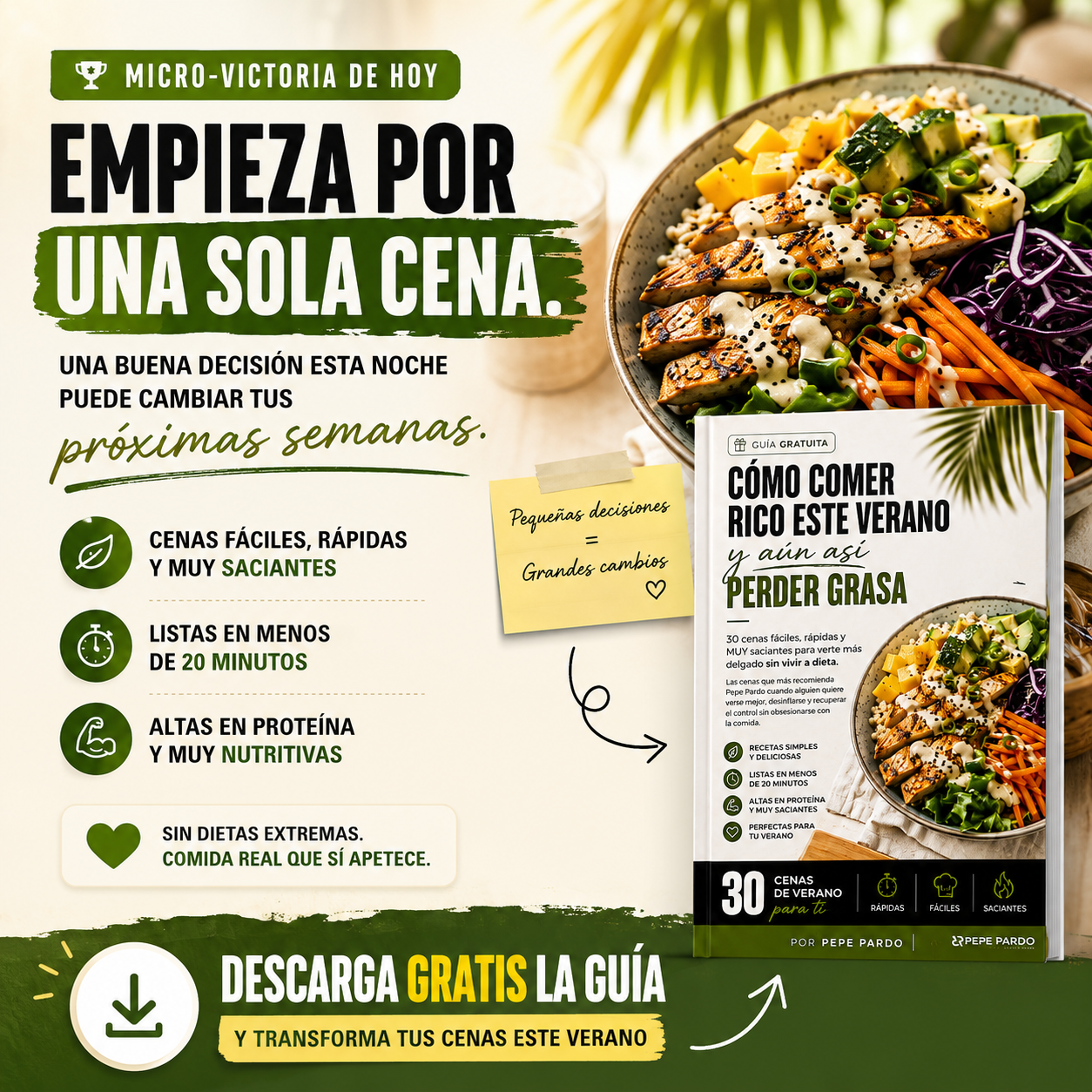 Pepe Pardo Molina Facebook ad: Cenas que sacian