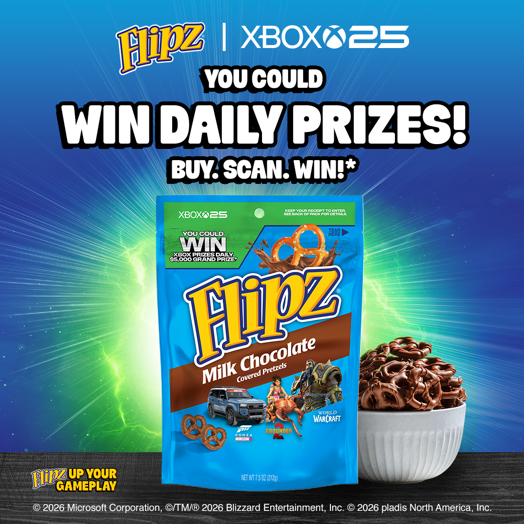 Flipz Facebook ad: Buy. Scan. Win.