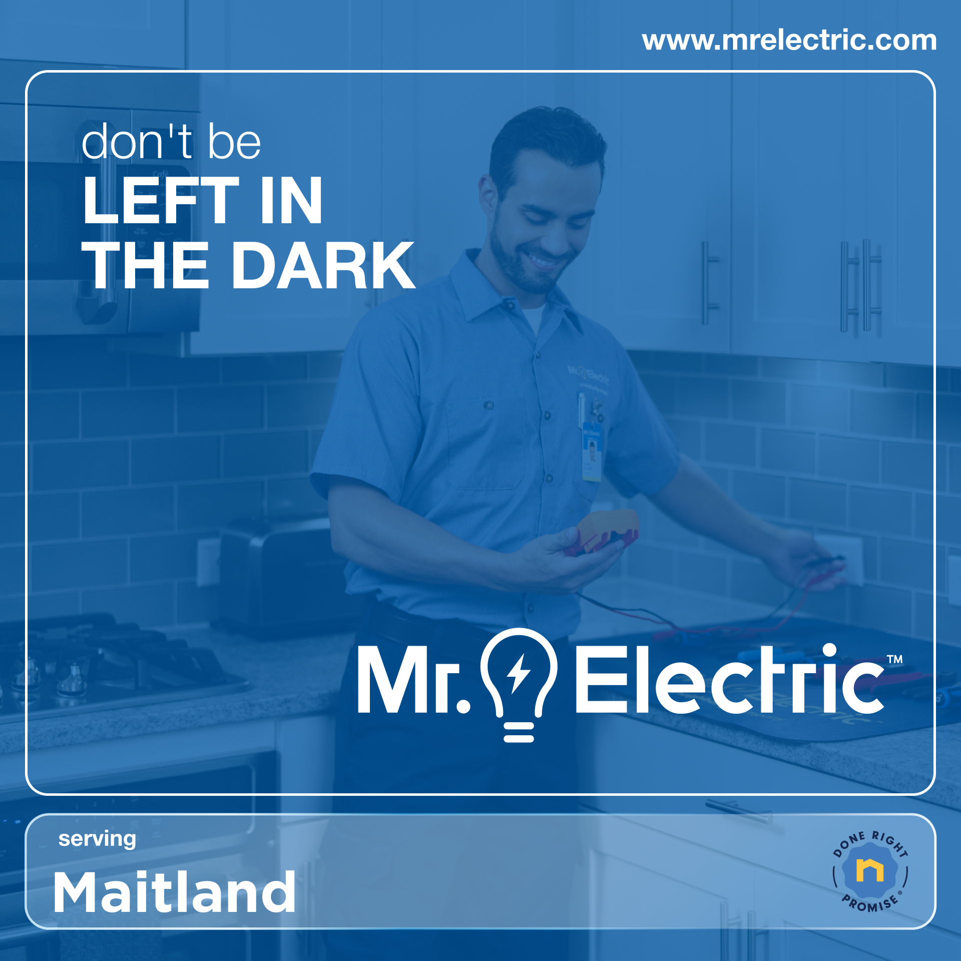 Mr Electric of Winter Park Facebook ad: Mr. Electric Does It Right