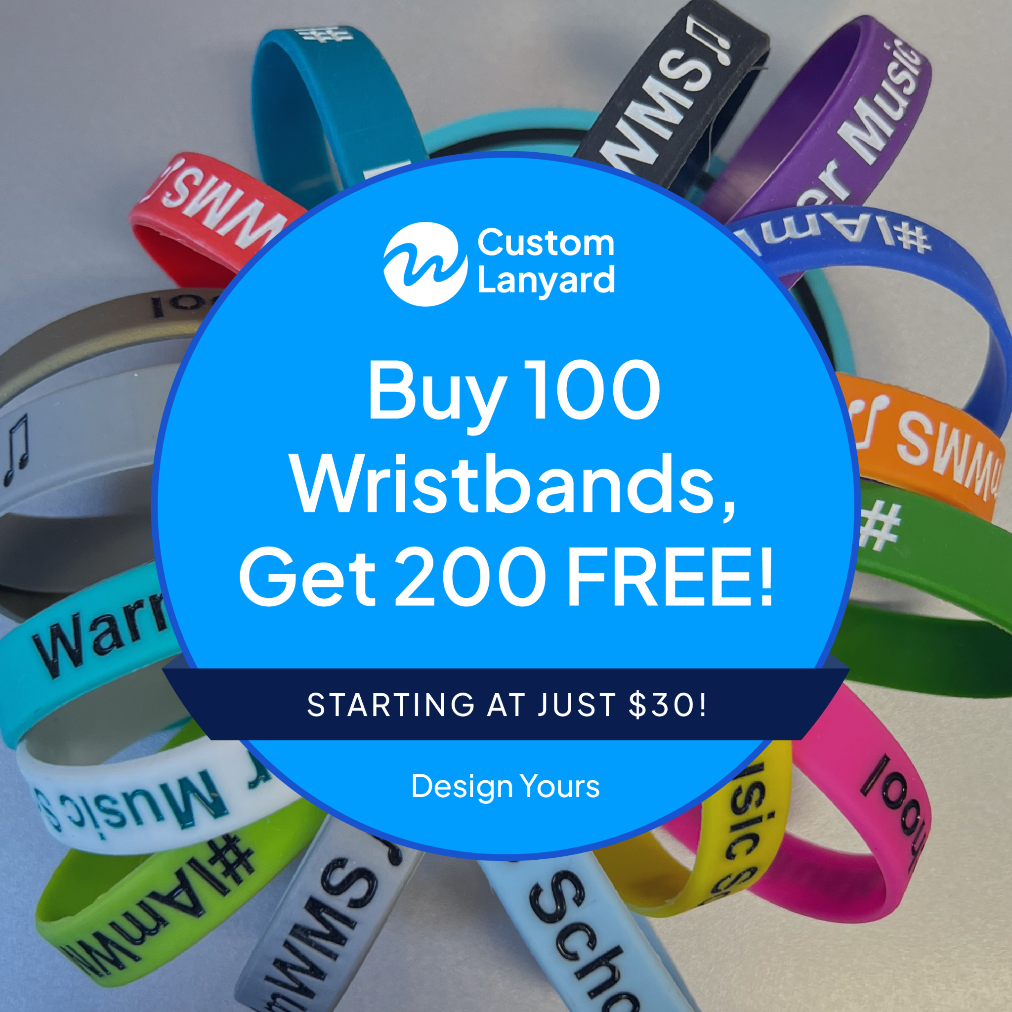 Custom Lanyard Facebook ad: 4.8 1,100 Google Reviews!