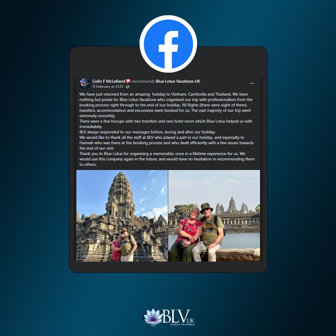 Blue Lotus Vacations UK Facebook ad
