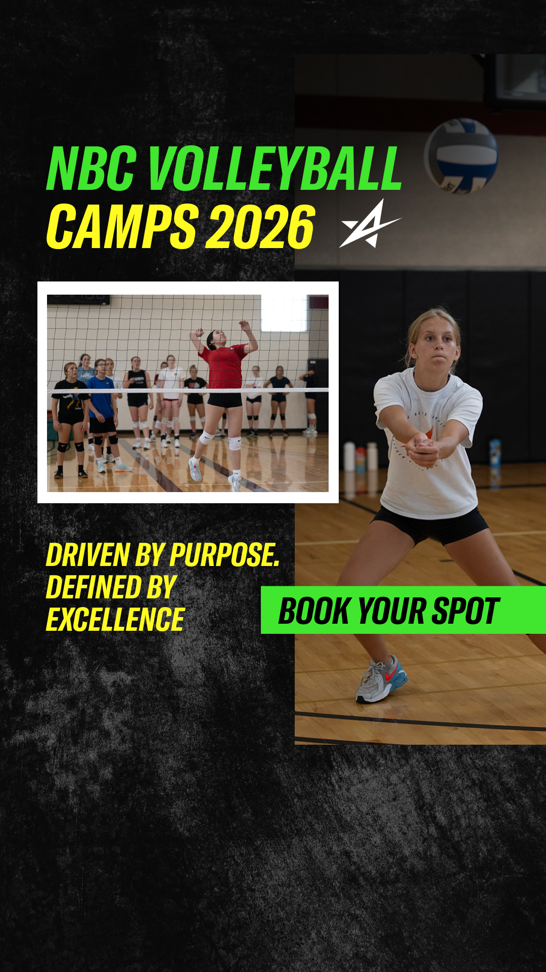 NBC Volleyball Camps! Facebook ad from Mar 6, 2026