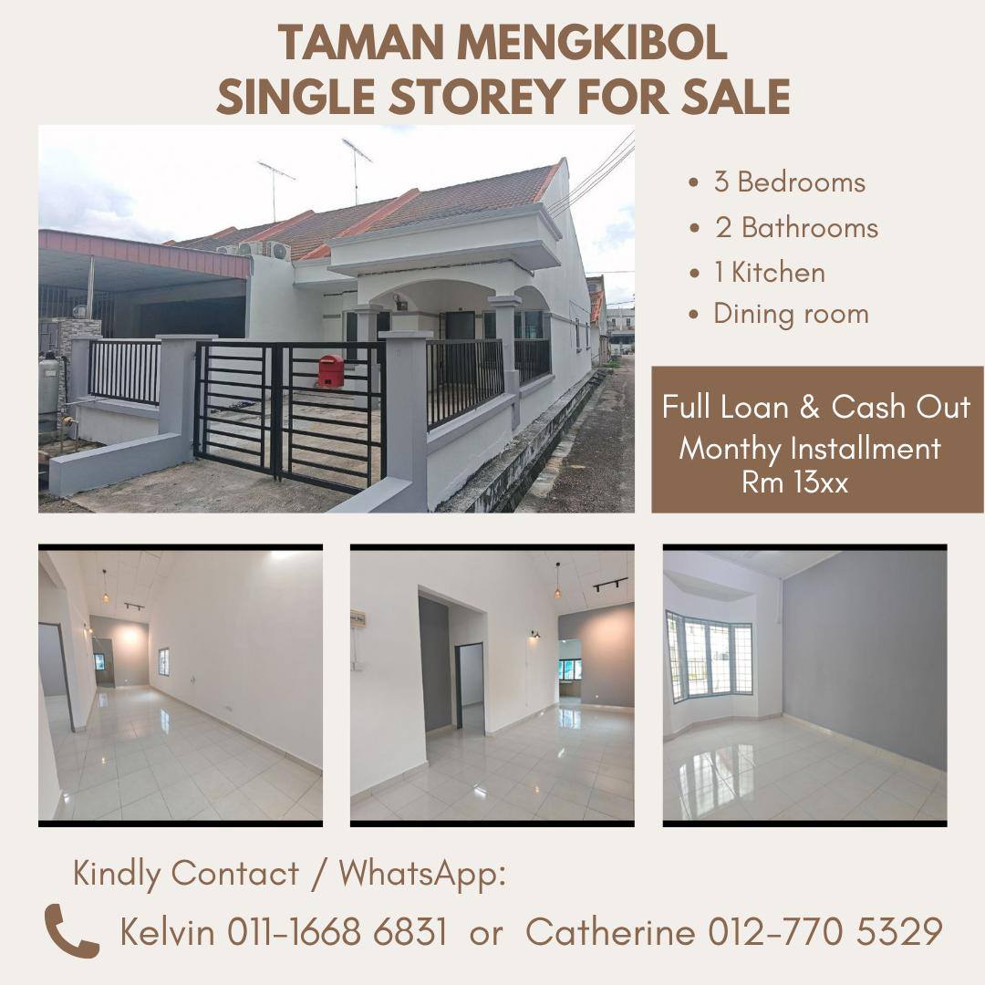 K&C Johor Property Management 产业管理 Facebook ad: Taman Mengkibol @ Kluang「For SALE」