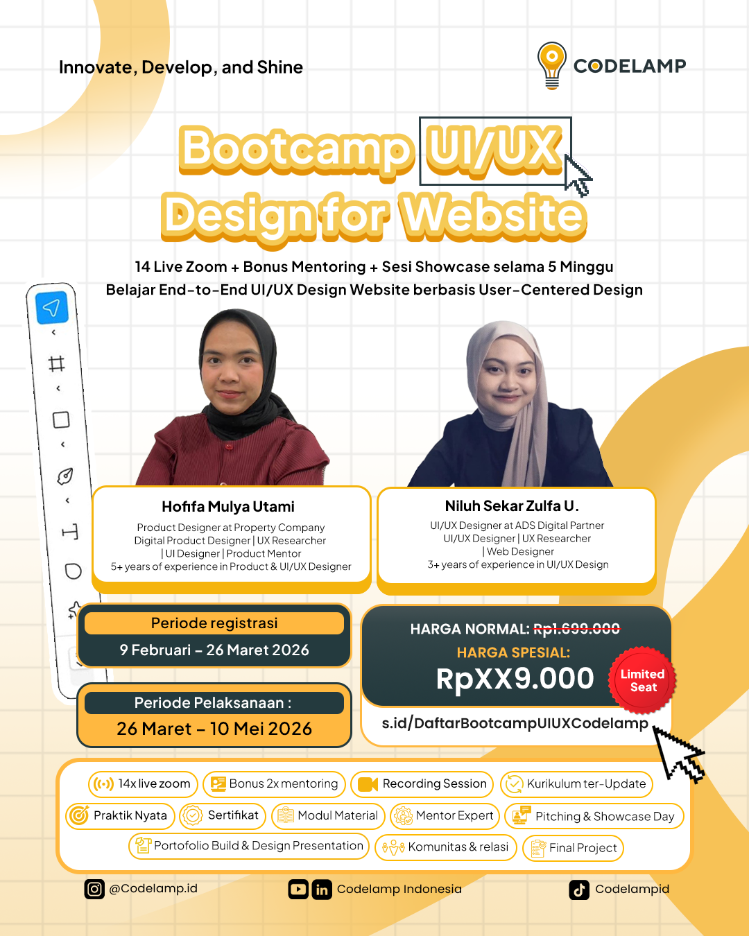 Codelamp Indonesia Facebook ad: Bootcamp UI/UX Design for Website No.1 di Indonesia…