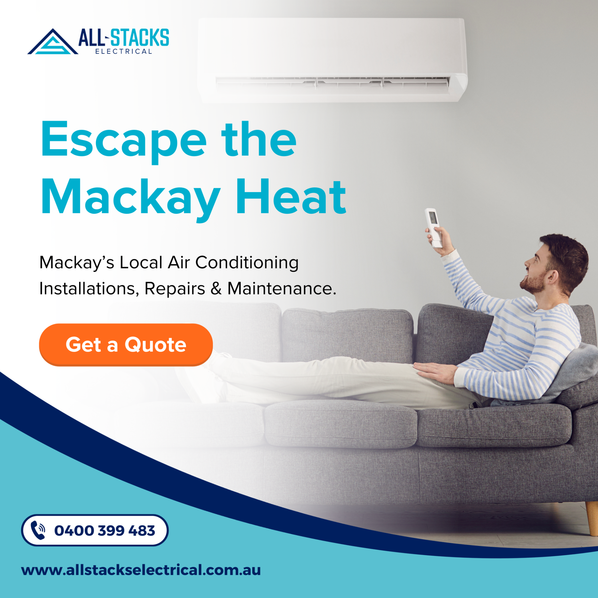 All-Stacks Electrical Facebook ad: Mackay, Is your home ready for the summer…