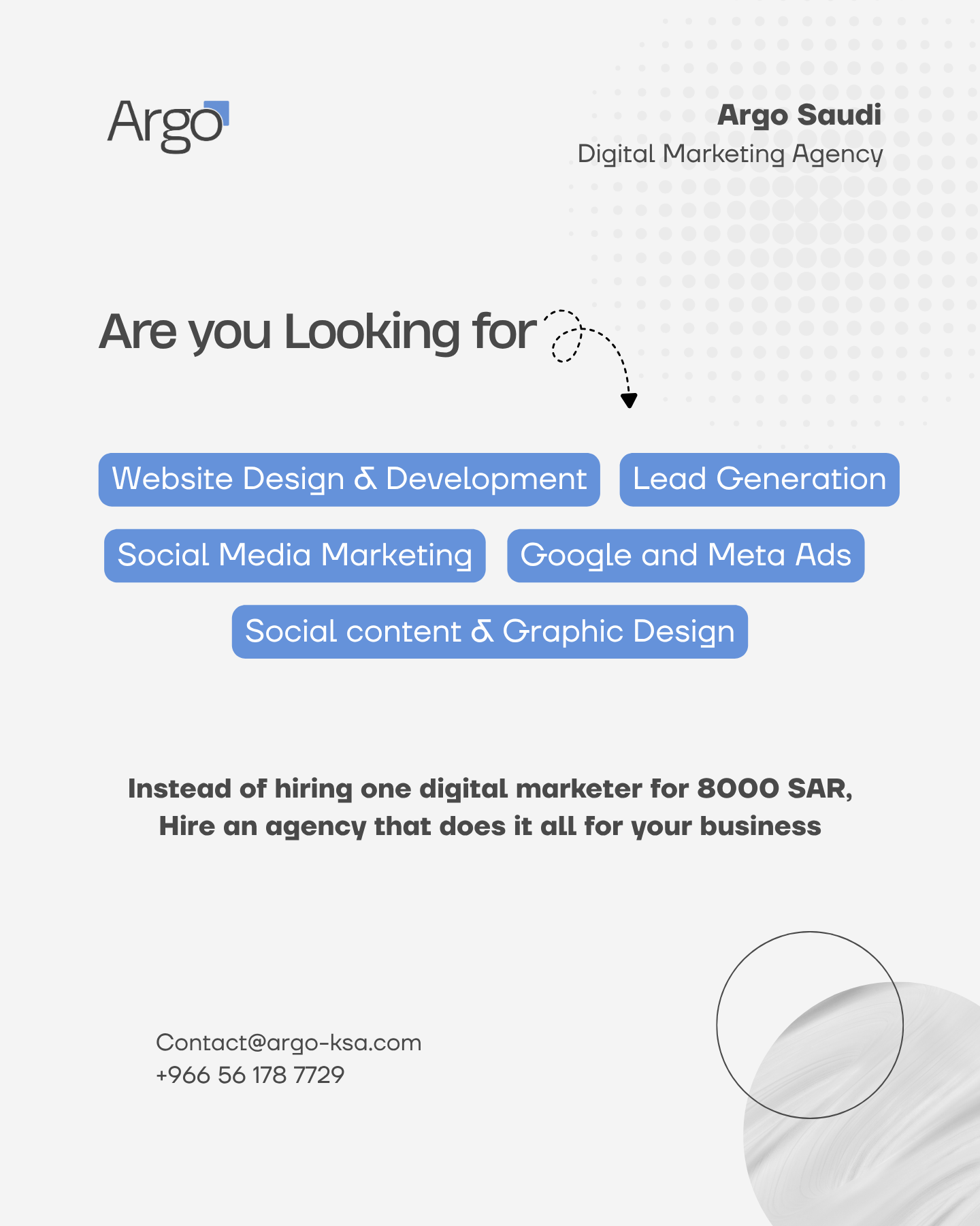 Argo Facebook ad: Get More Leads. More Sales.