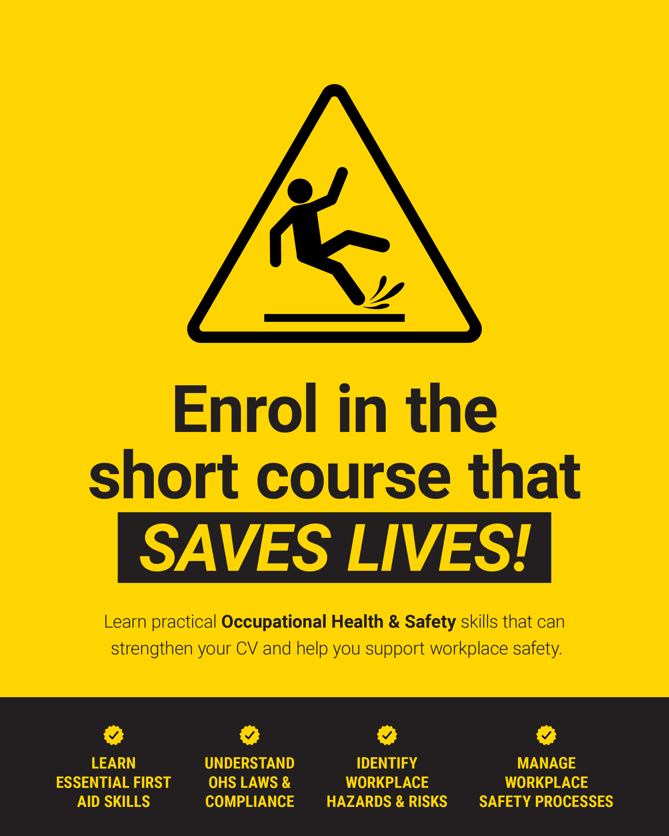 IQ Academy Facebook ad: Our short course covers office AND construction health &…