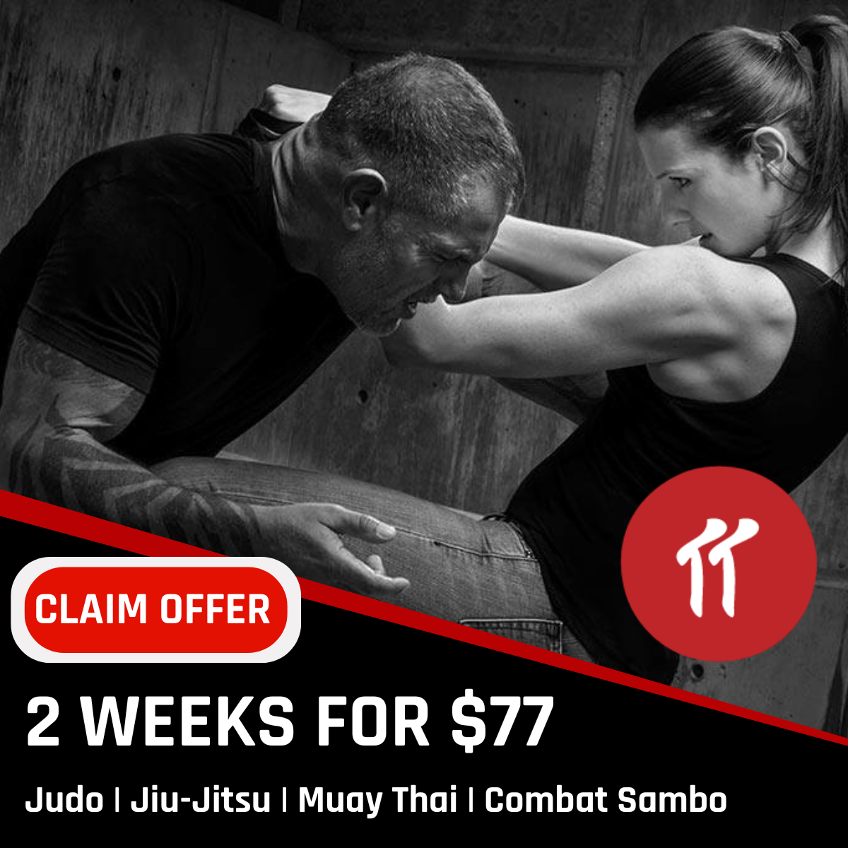 Tina Takahashi Martial Arts & Fitness Facebook ad: Most gyms teach fitness.