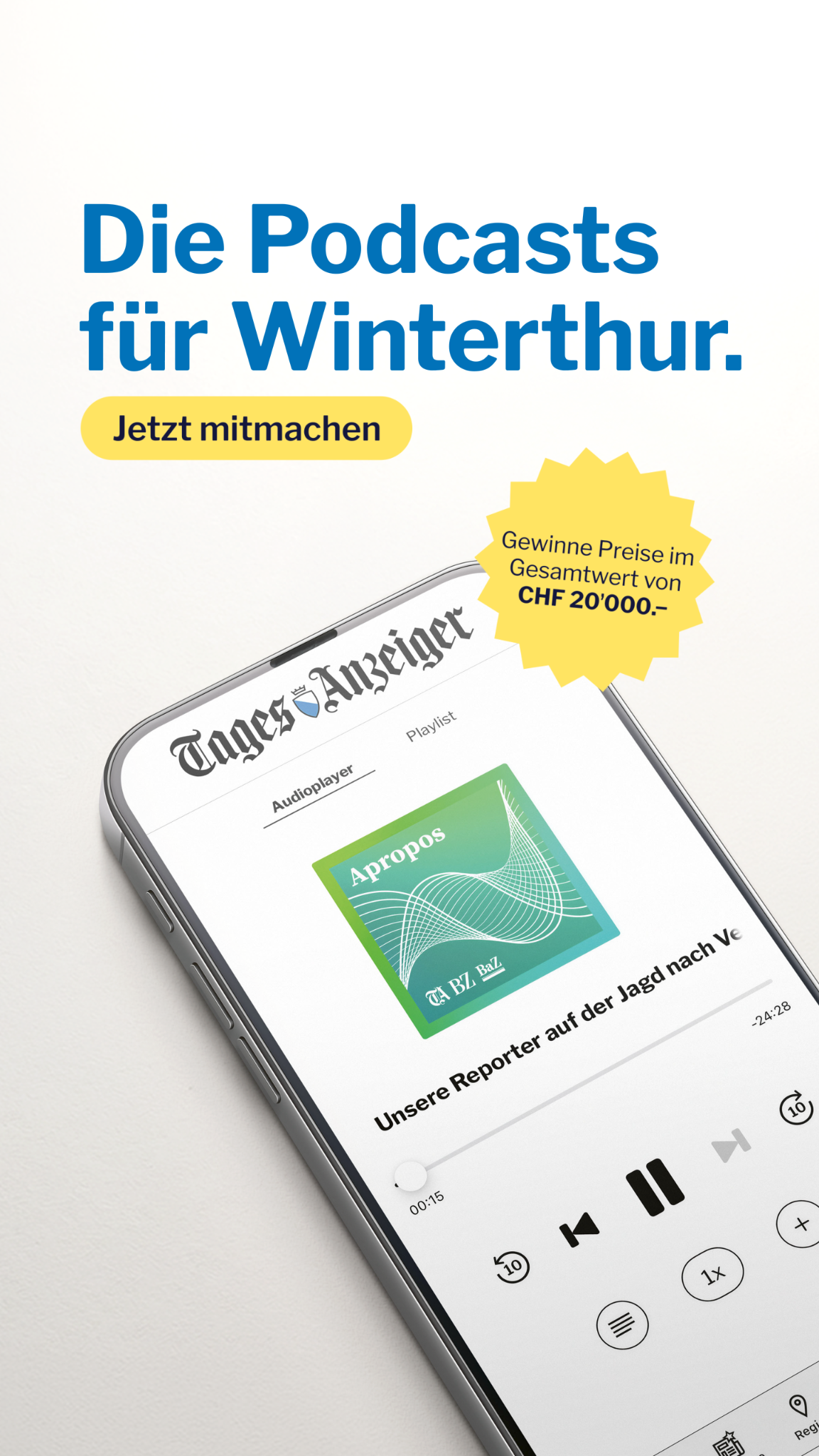 Tages-Anzeiger Facebook ad from Apr 8, 2026