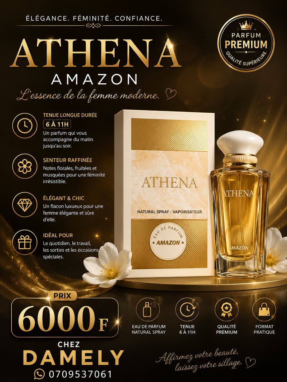 Chez Damely Facebook ad: Parfum gourmand et romantique.