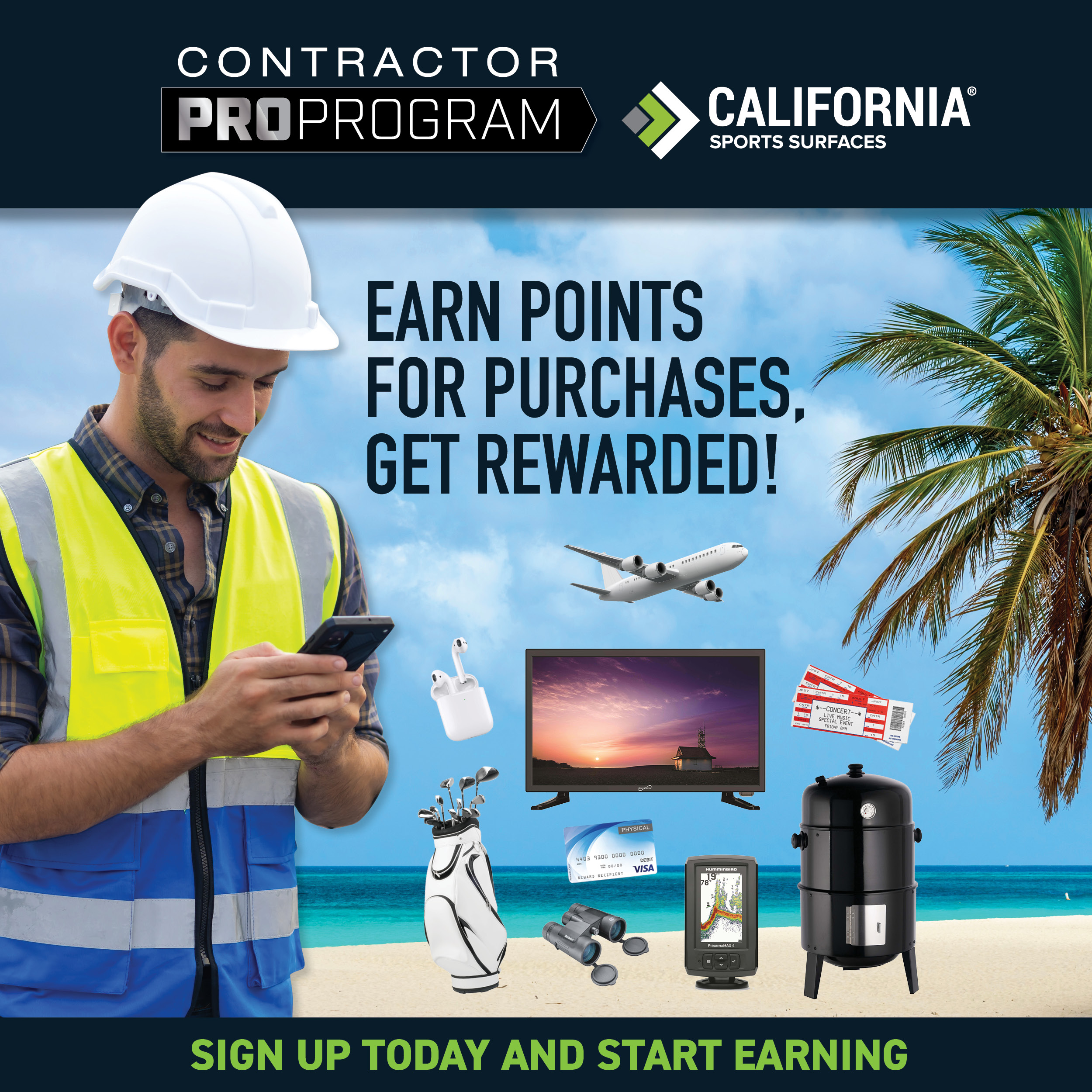 California Sports Surfaces Facebook ad: Join the California Sports Surfaces Contractor PRO Program!