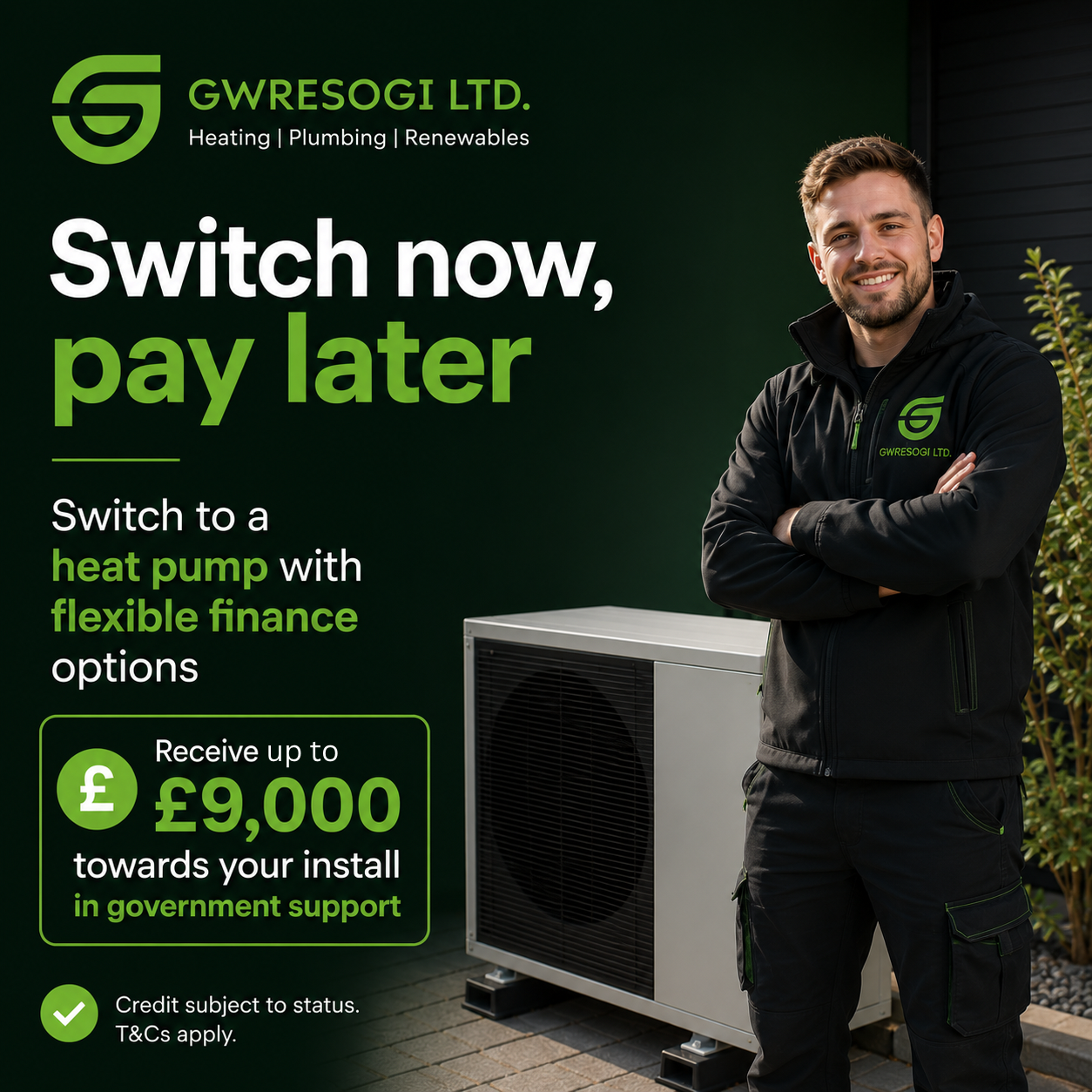 Gwresogi LTD Facebook ad: Upgrade Your Heating With Up To £9,000 Support