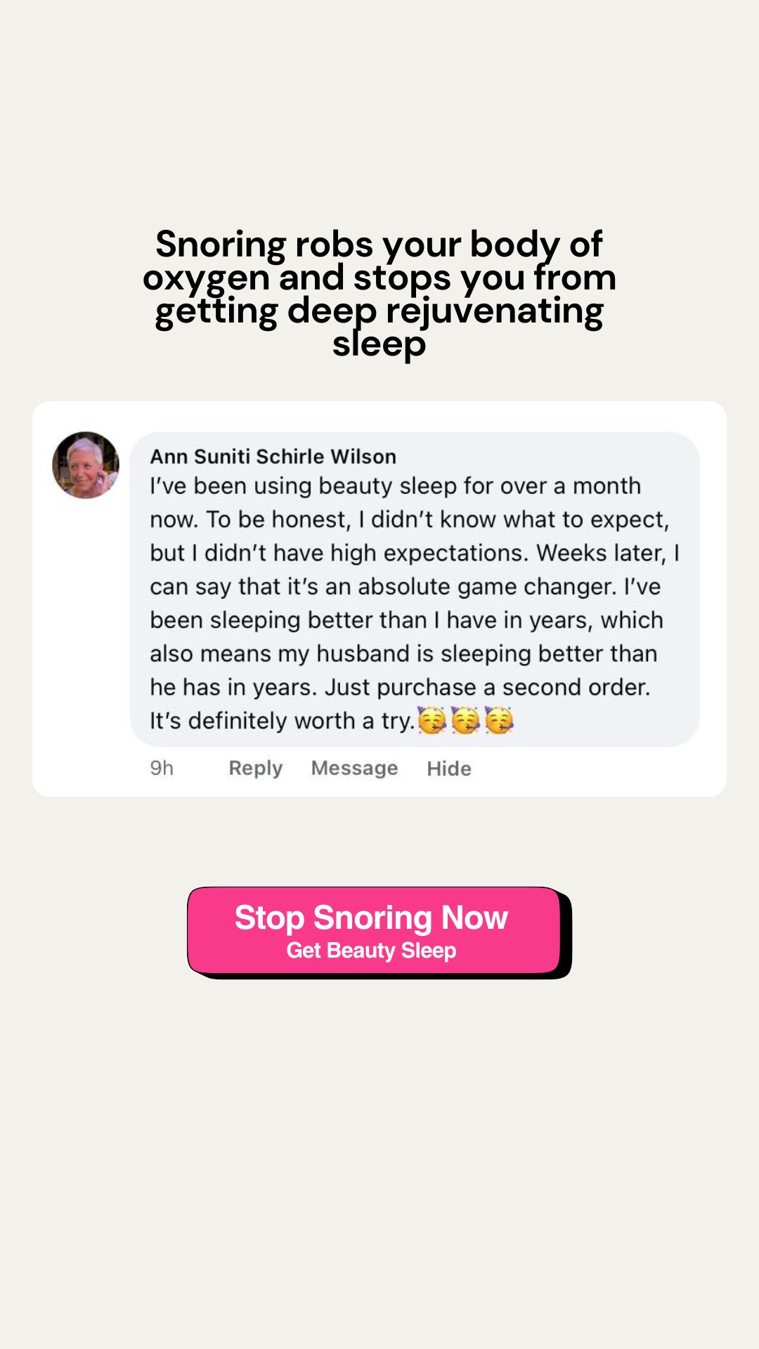 Dr Fern White Facebook ad