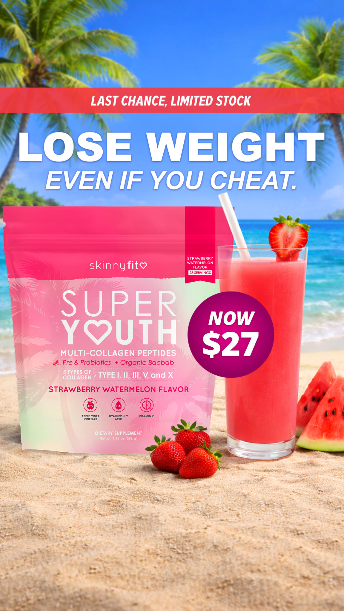 SkinnyFit Facebook ad