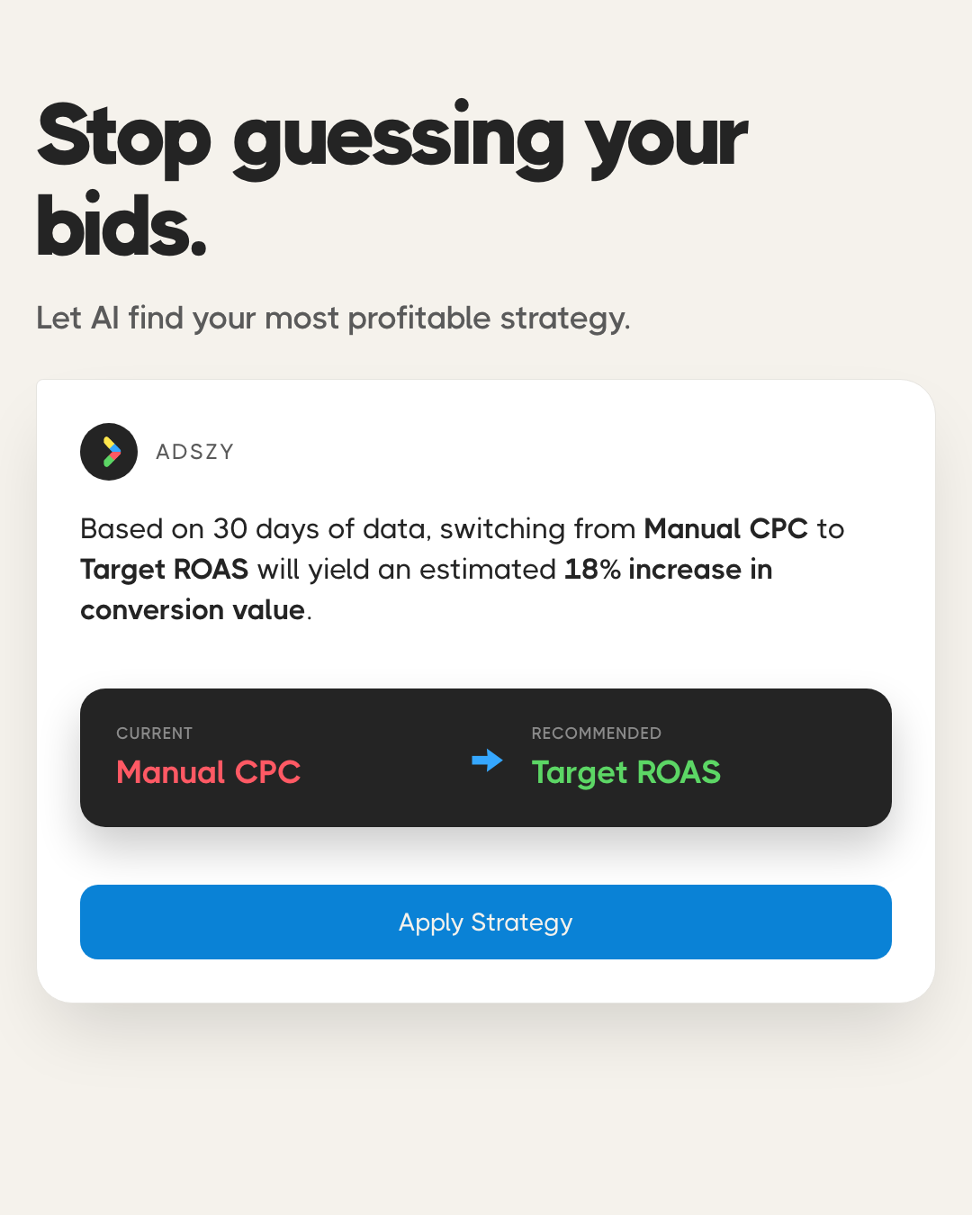 Adszy.ai Facebook ad: Start free trial