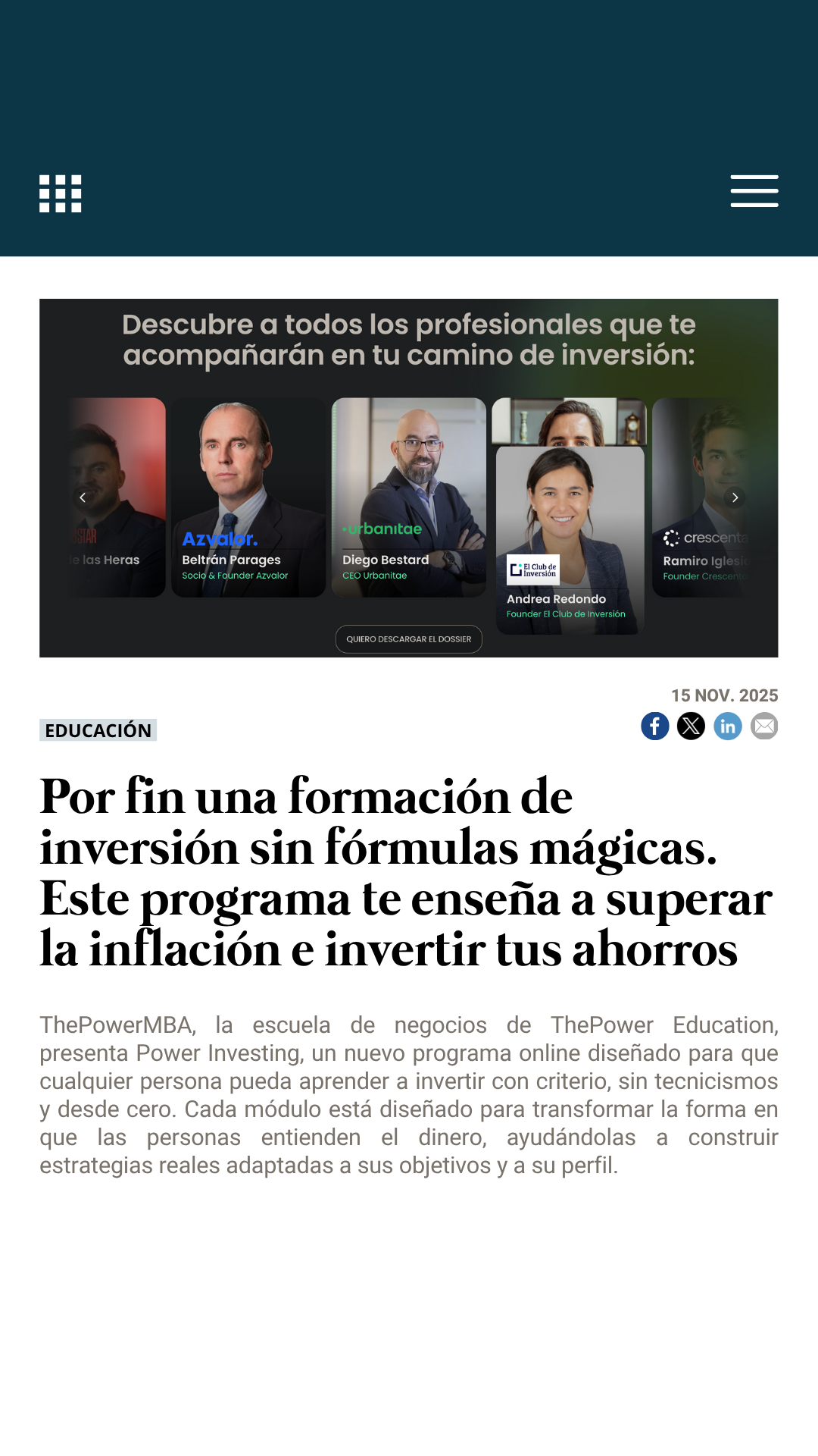 ThePower Business School Facebook ad