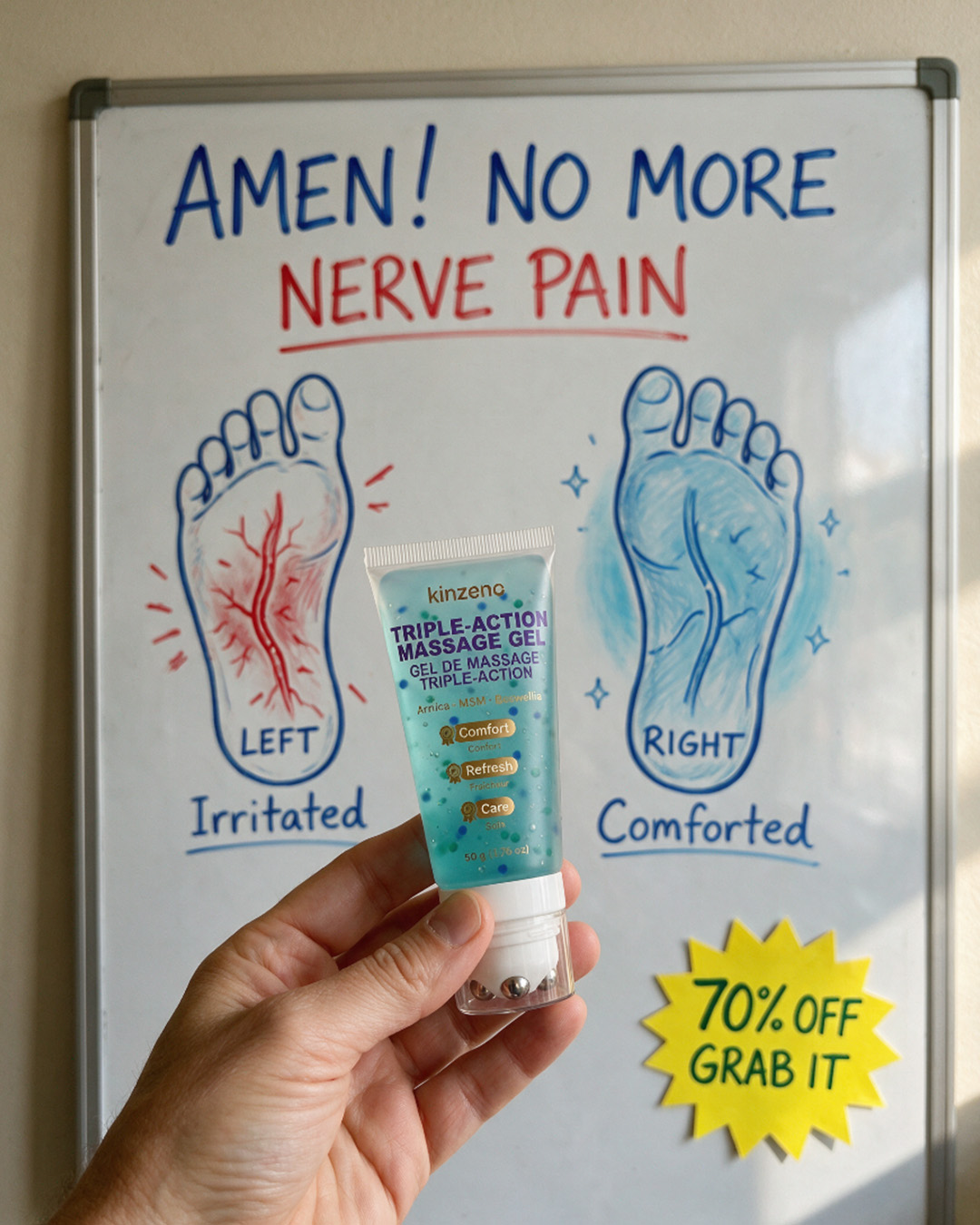 Ancient Wellness Wisdom Facebook ad: Burning Feet Waking You Up At 3 AM? This 30-Second Bedtime…