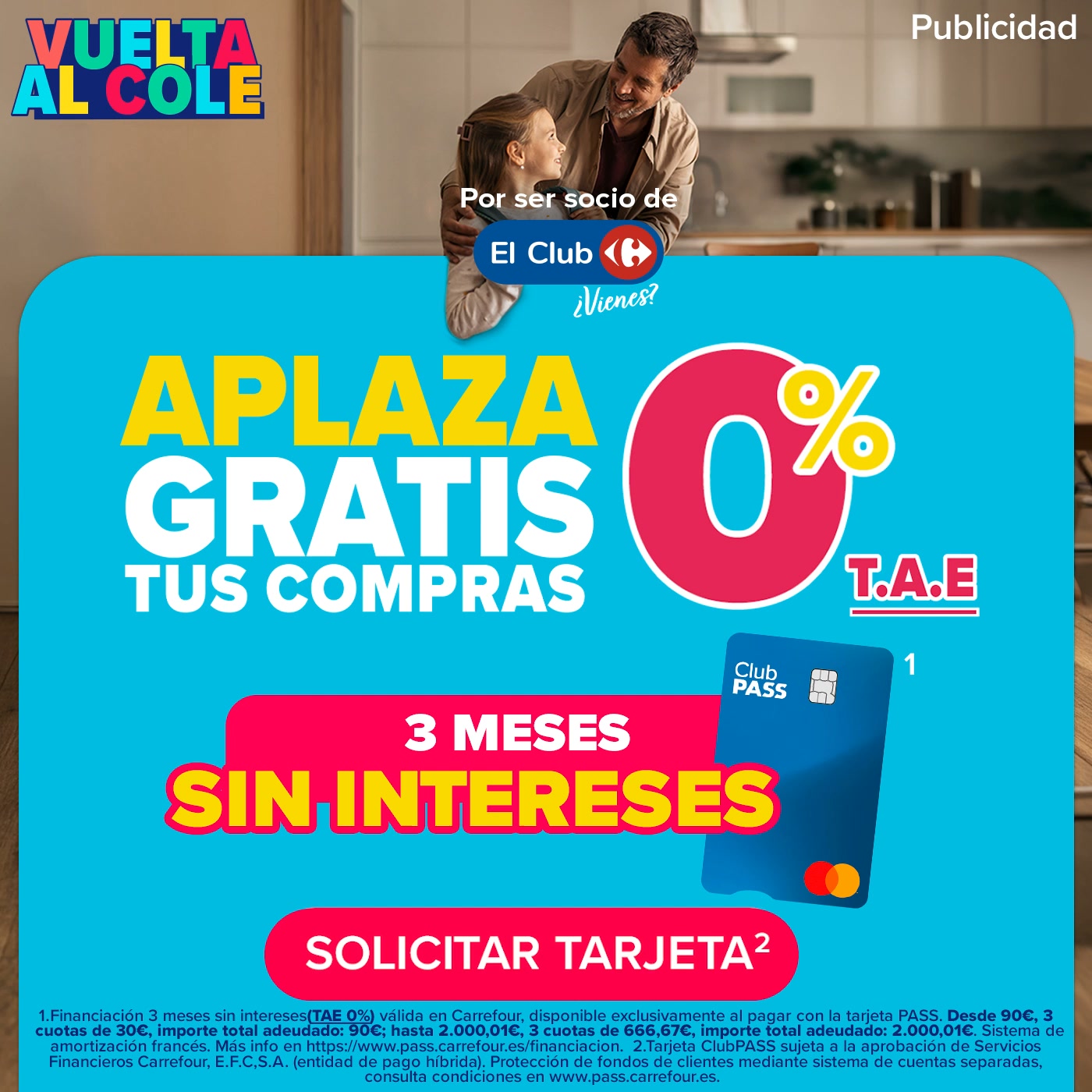 Carrefour Facebook ad: ¡Solicita tu tarjeta ya!
