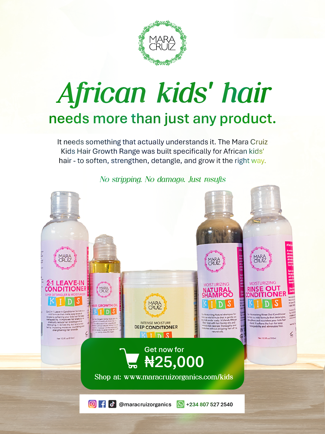 Mara Cruiz Organics Facebook ad