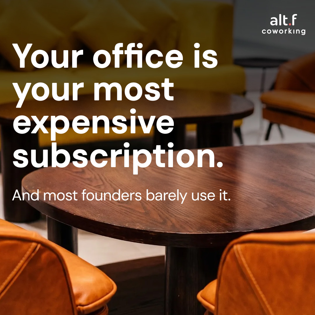 altf coworking Facebook ad: Your office should work like your gym membership.