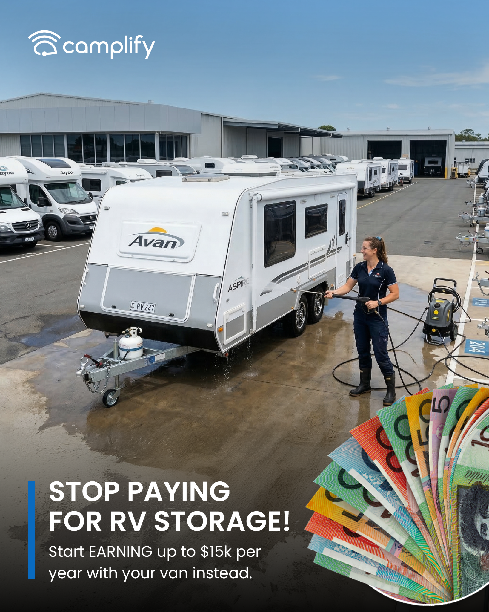 Camplify Facebook ad